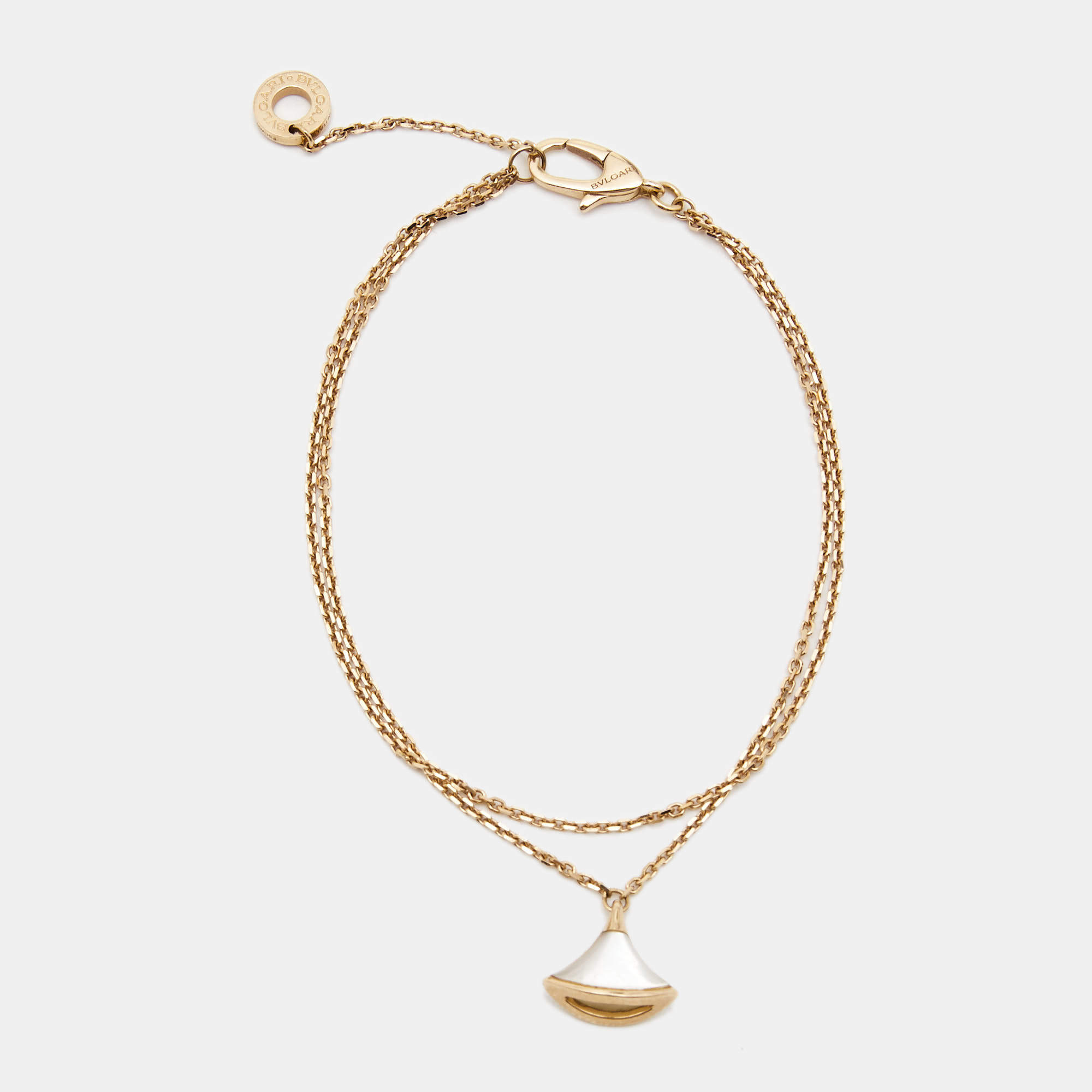 Bvlgari Divas' Dream Mother of Pearl 18k Rose Gold Charm Bracelet SM