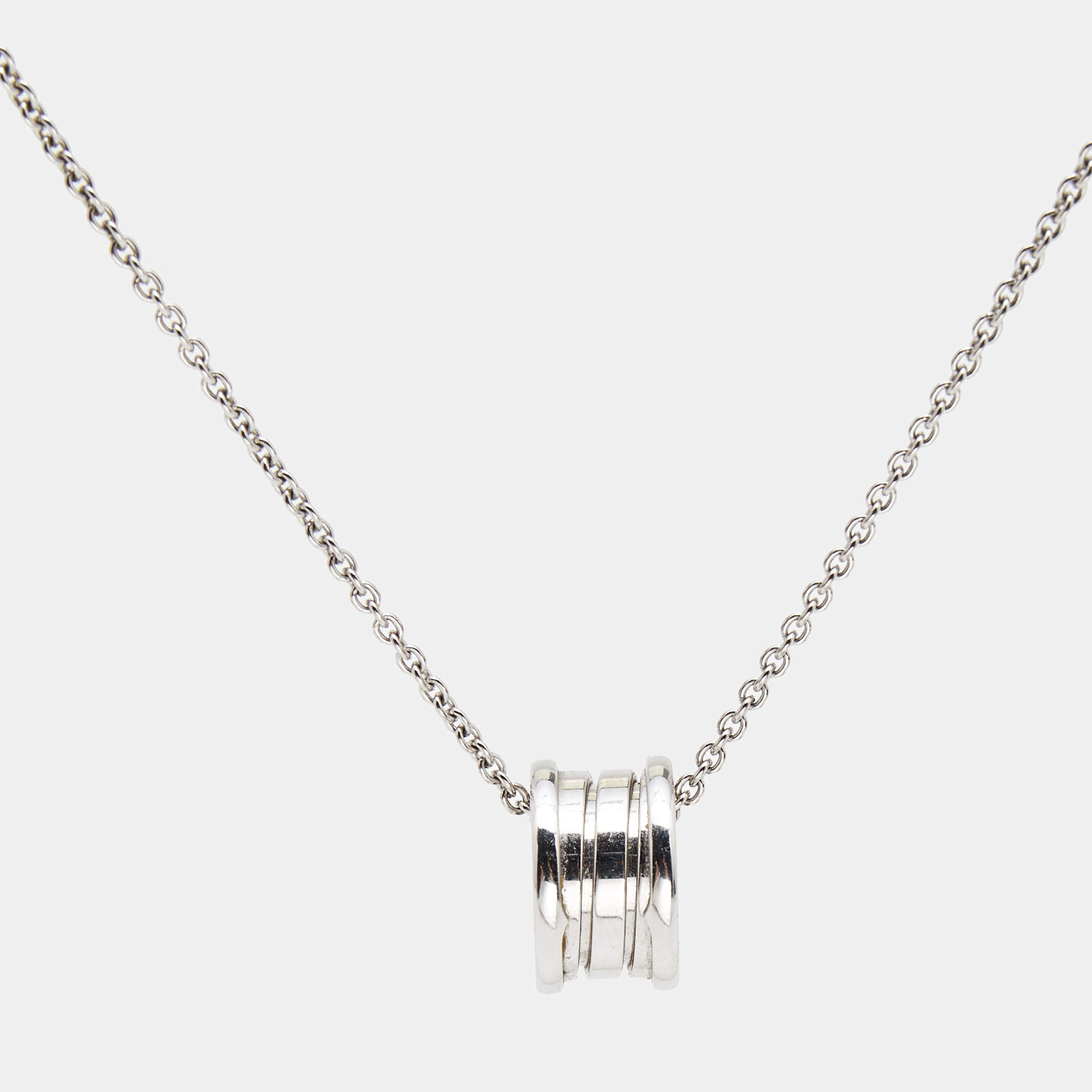 Bvlgari B.Zero1 18k White Gold Pendant Necklace