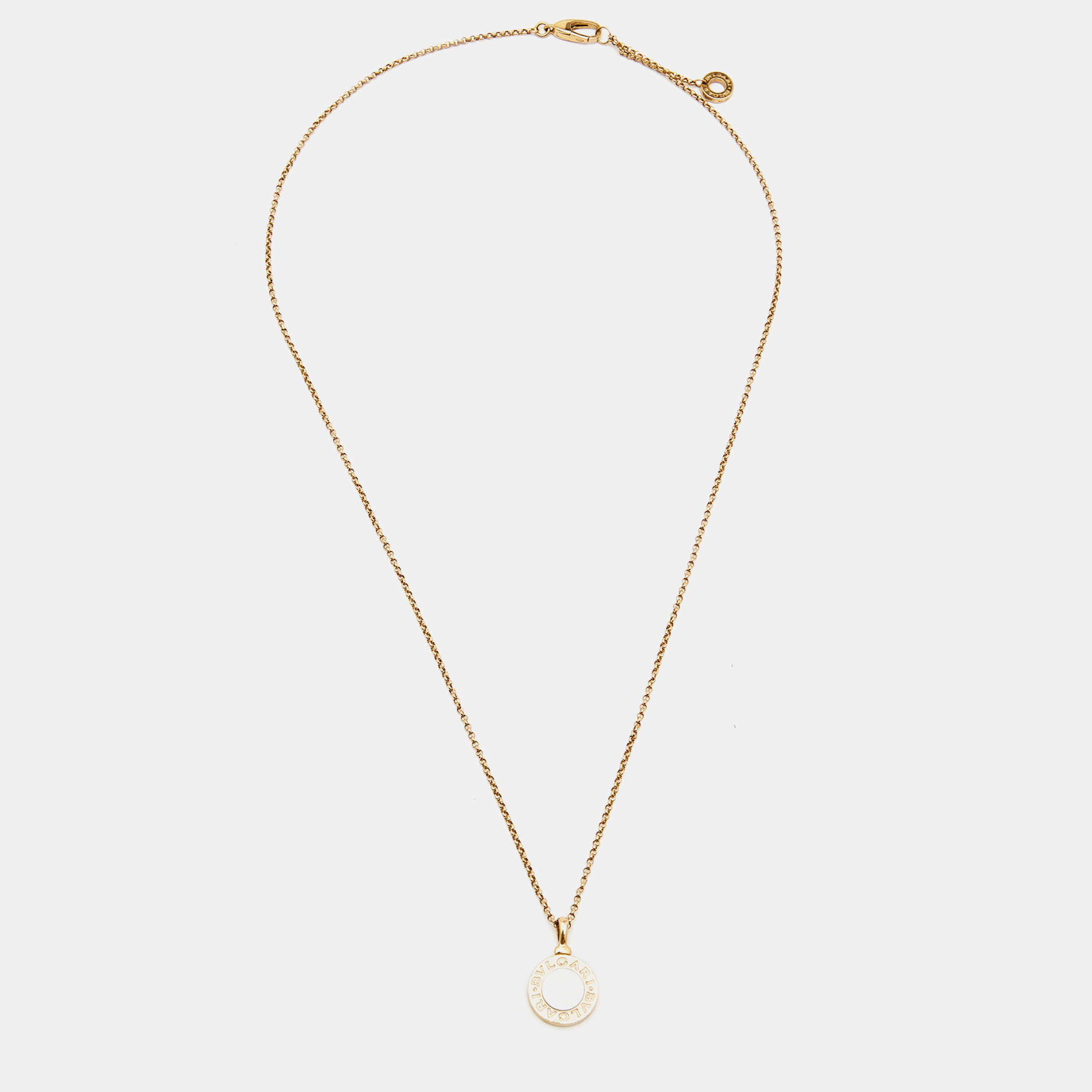 Bvlgari Bvlgari Mother of Pearl 18k Rose Gold Pendant Necklace