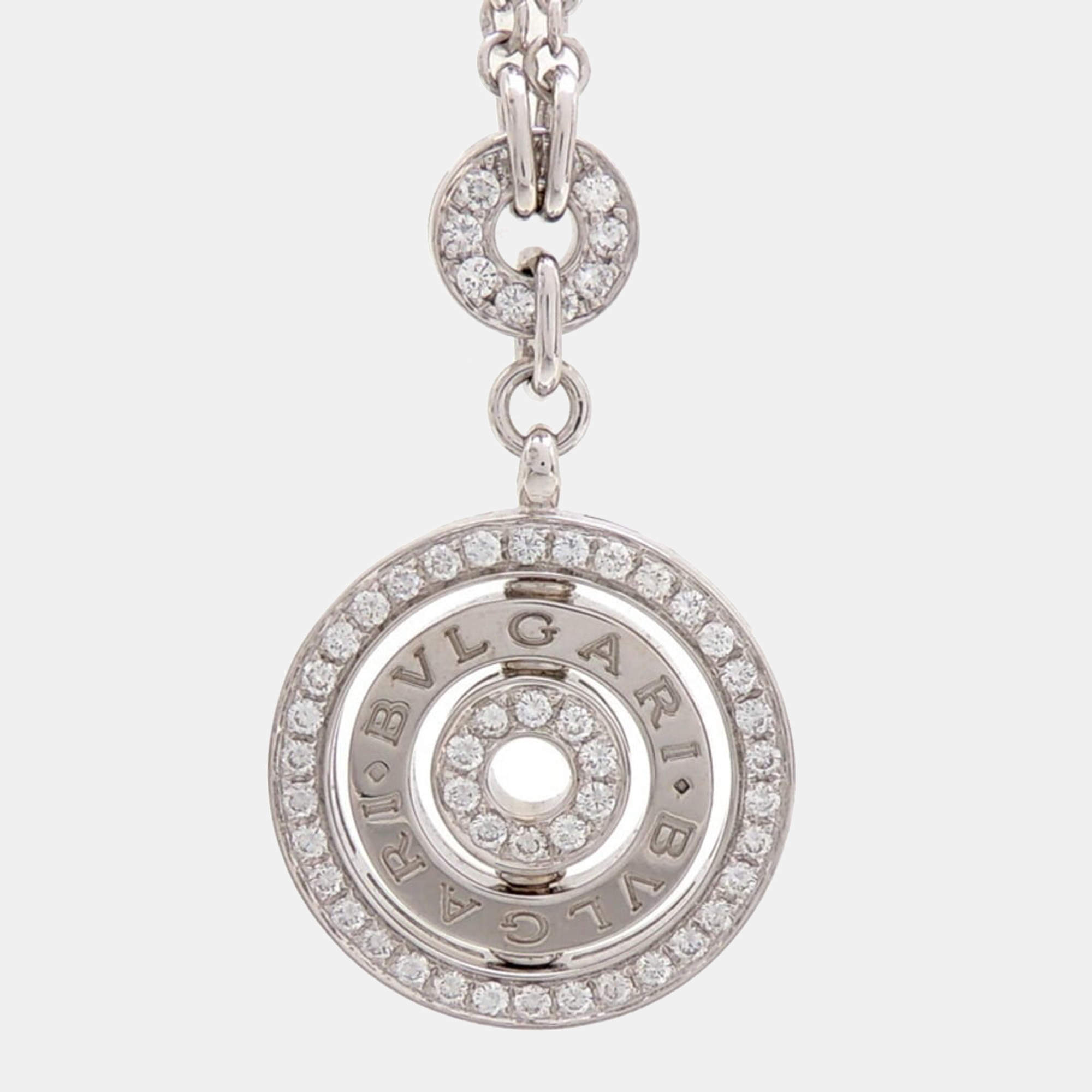 مملوكة مسبقًا Bvlgari Cerchi Astrale 18K White Gold Diamond Necklace 