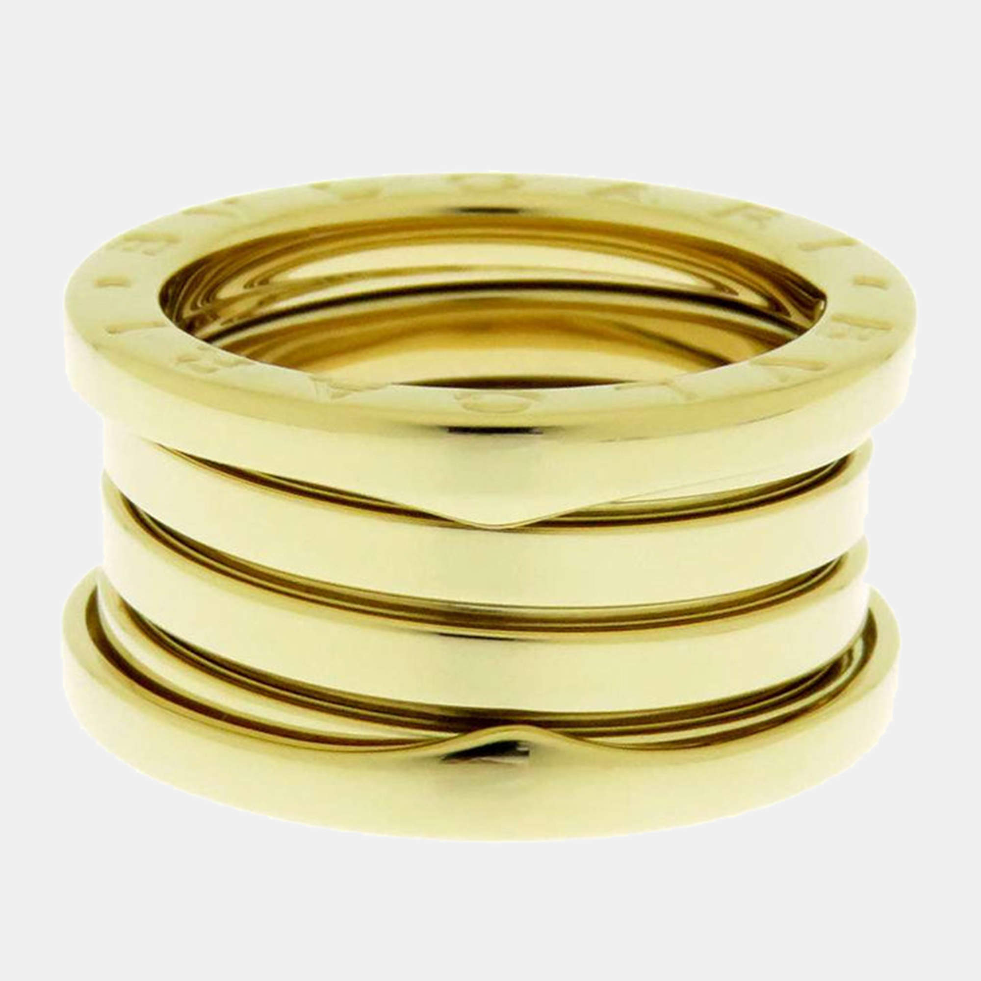 Pre Owned Bvlgari B.Zero1 3-Band 18K Yellow Gold Ring EU 49