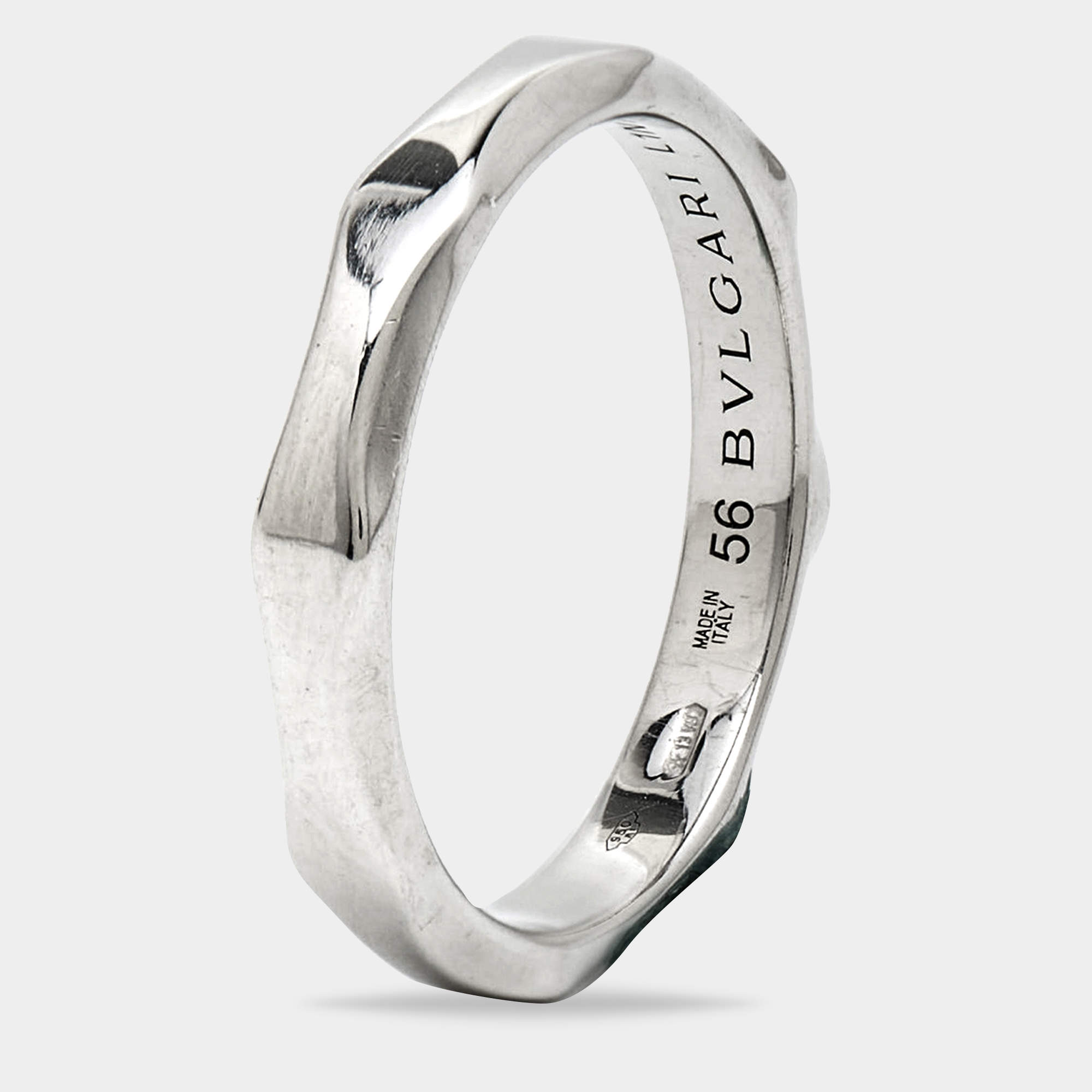 Bvlgari Infinito Platinum Wedding Band Ring Size 56