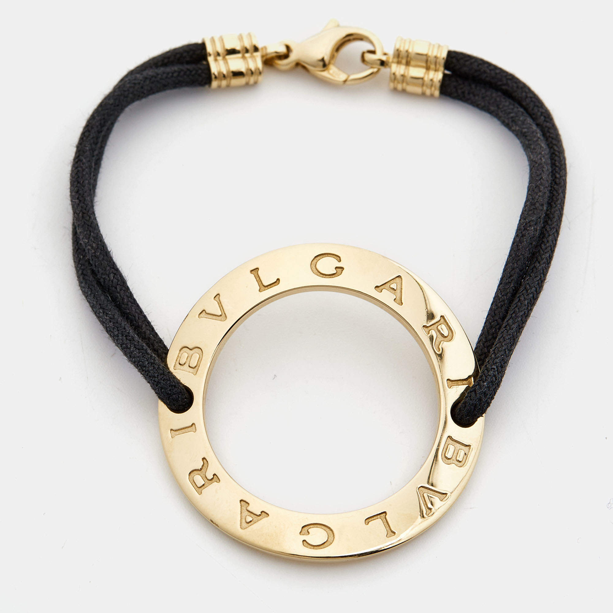 Bvlgari Bvlgari Circle 18k Yellow Gold Cord Bracelet
