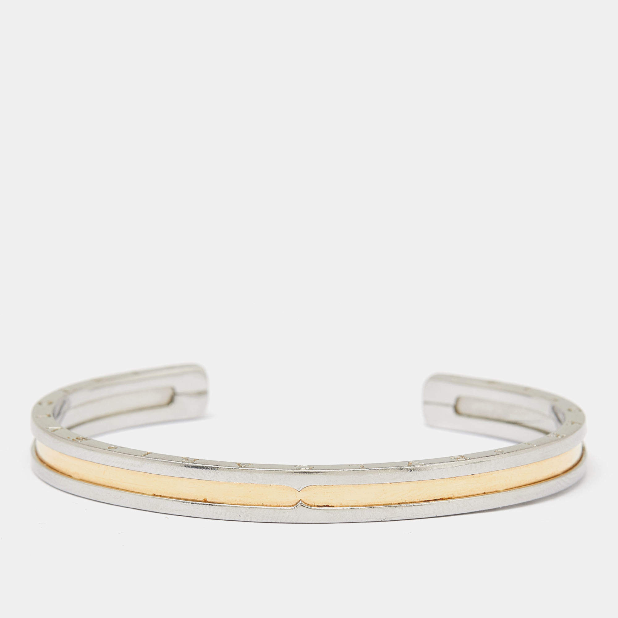 Pre Owned Bvlgari B.Zero1 18k Rose Gold Stainless Steel Bracelet SM