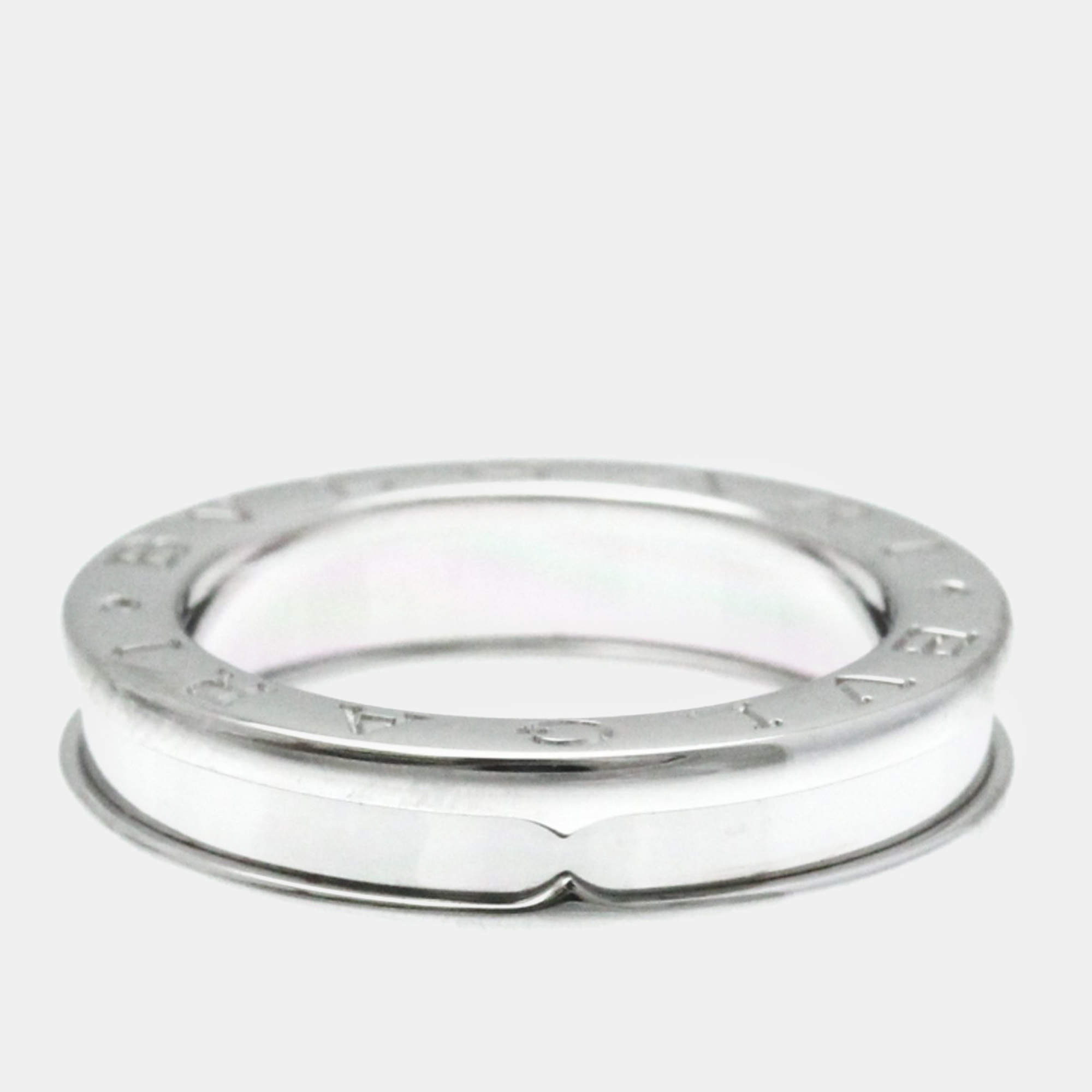 Bvlgari 18K White Gold B.Zero1 Band Ring EU 50
