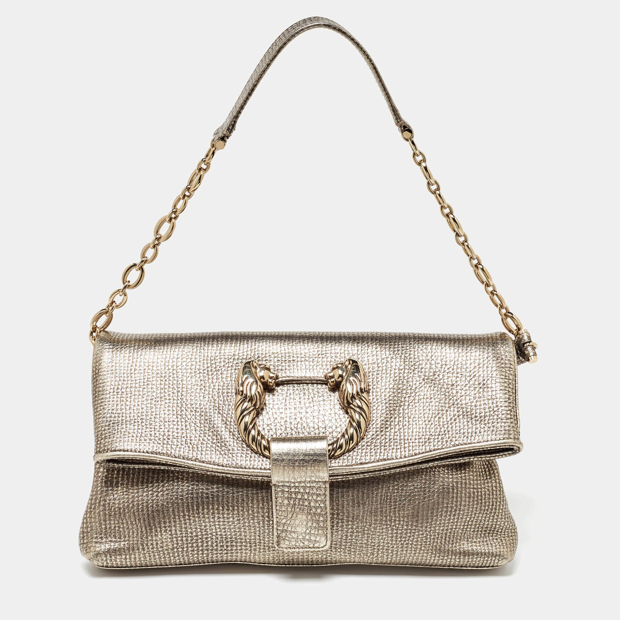 مملوكة مسبقًا Bvlgari Metallic Leather Leoni Shoulder Bag