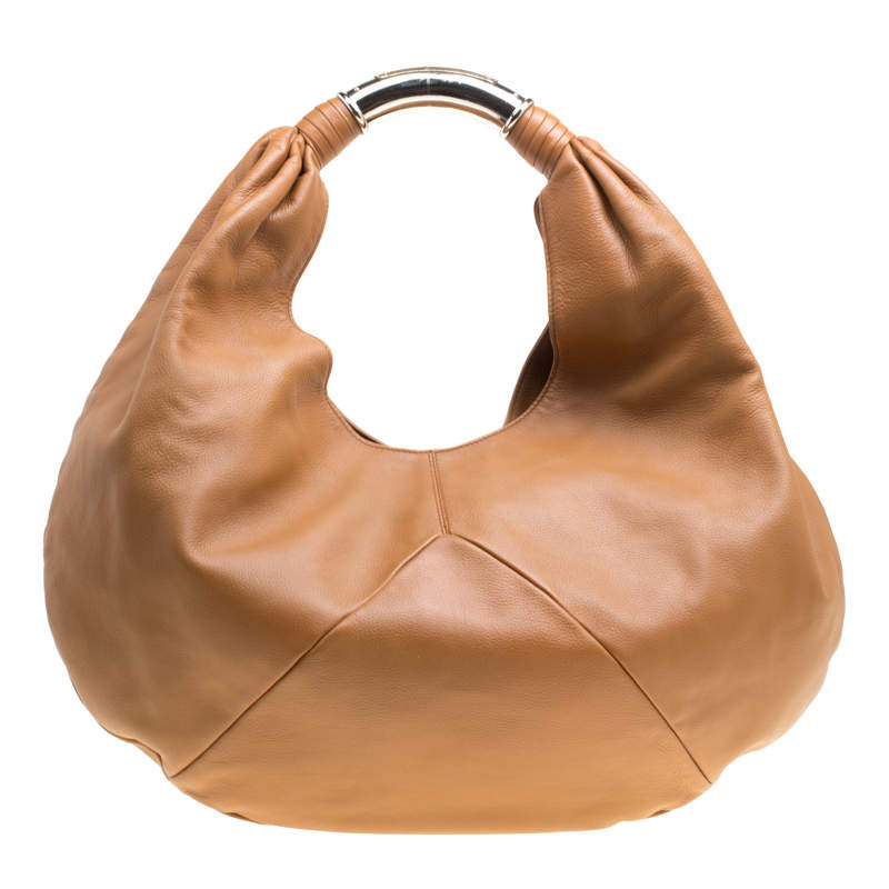 Pre Owned Bvlgari Brown Leather Hobo