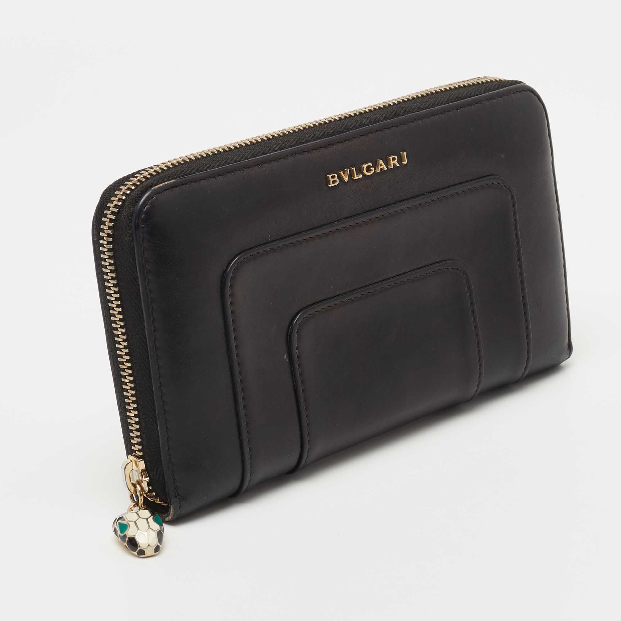 BVLGARI Tri-fold wallet 291398 Serpenti Forever Double Sided leather p –