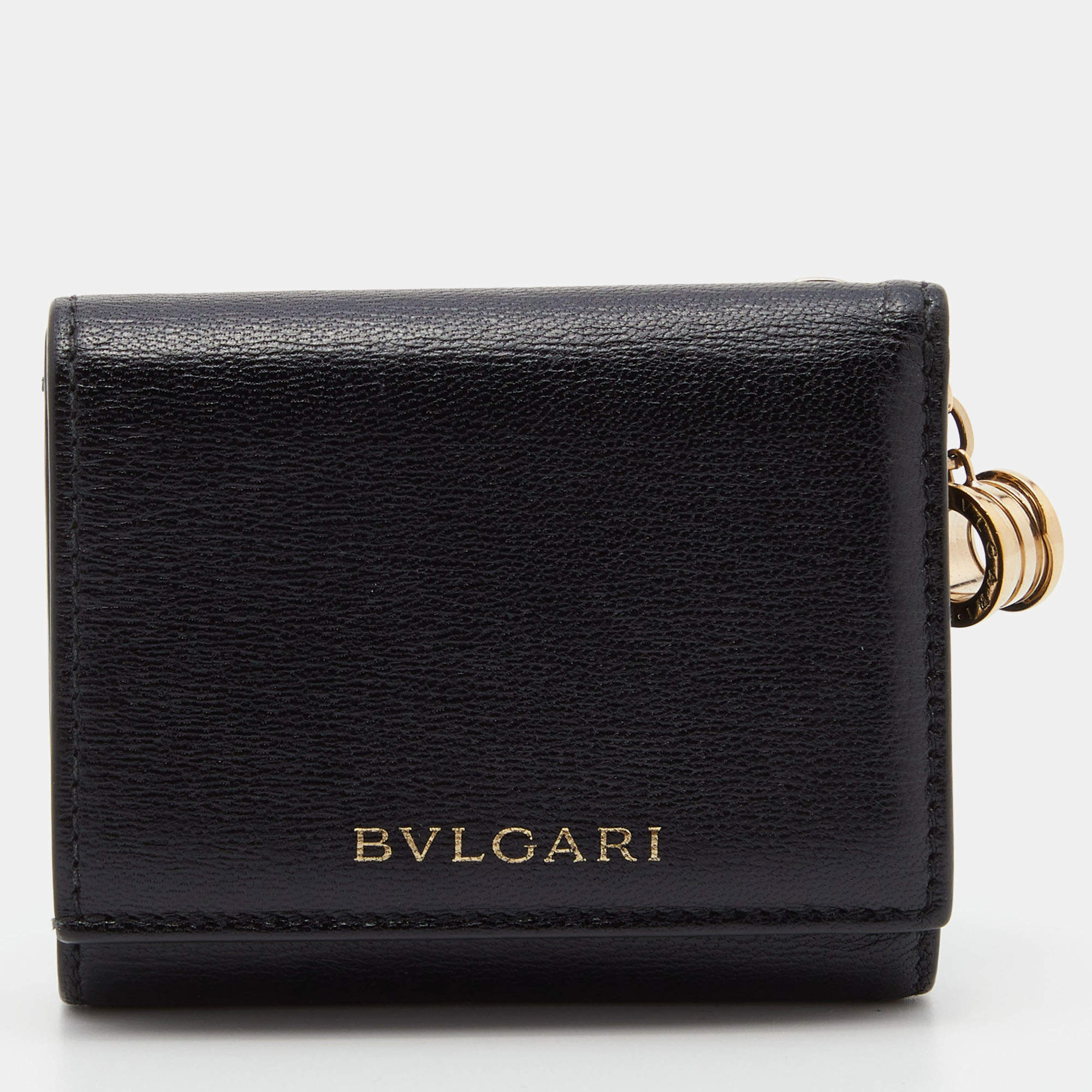 Bvlgari Black Leather B-Zero1 Trifold Wallet Bvlgari | The Luxury Closet