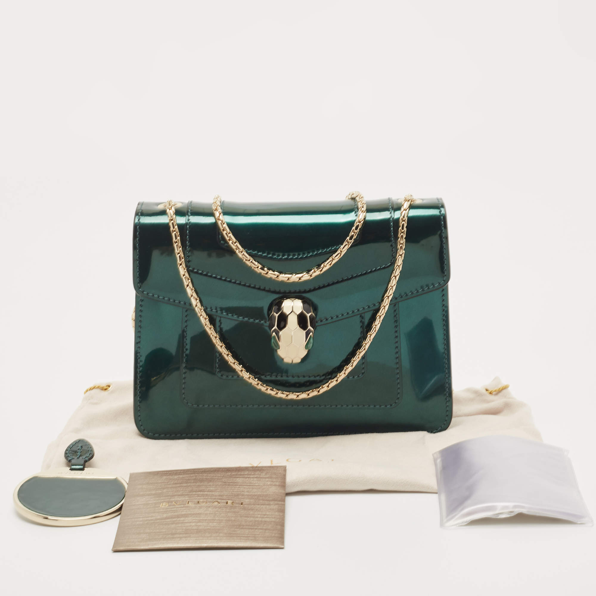 Bvlgari Serpenti Forever Crossbody Bag in Green - Fablle