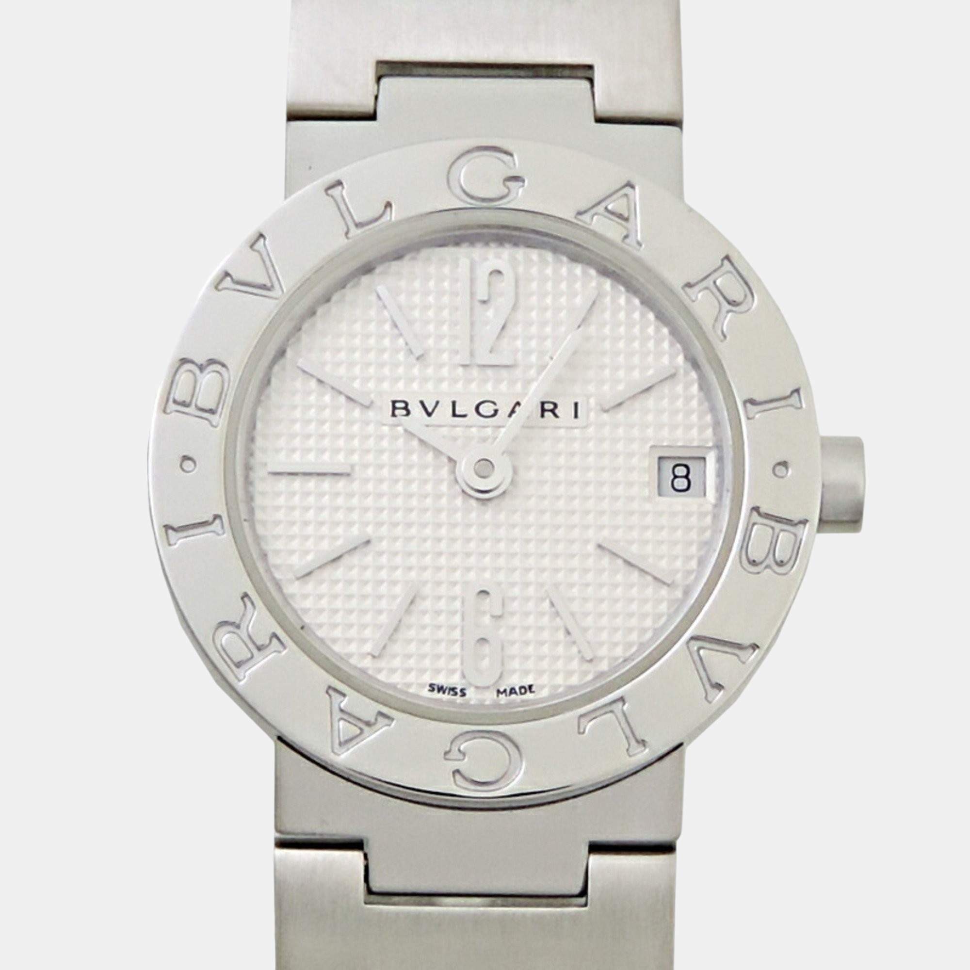 Bvlgari Silver Stainless Steel Bvlgari Bvlgari BB23SS Quartz Women's Wristwatch 23 mm