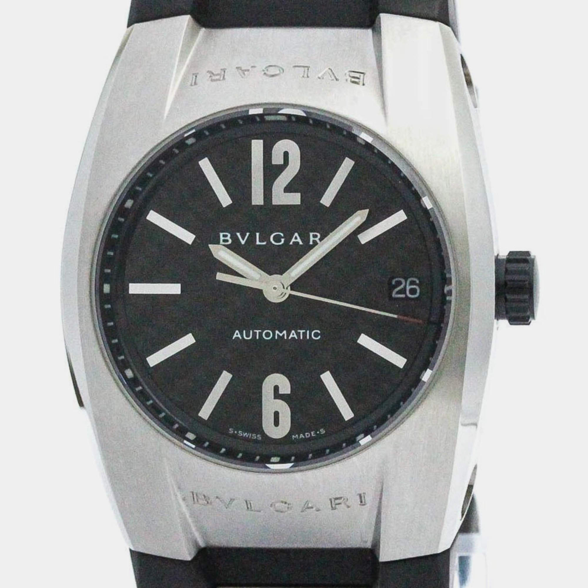 Bvlgari Carbon Stainless Steel Ergon Automatic Women's Wristwatch 35 mm