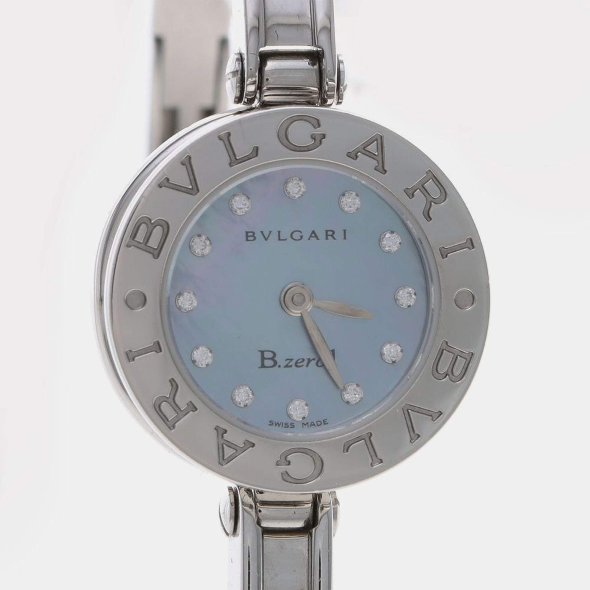 Pre Owned Bvlgari B.Zero1 BZ22S Quartz Stainless Steel Women's Wristwatch 22 mm