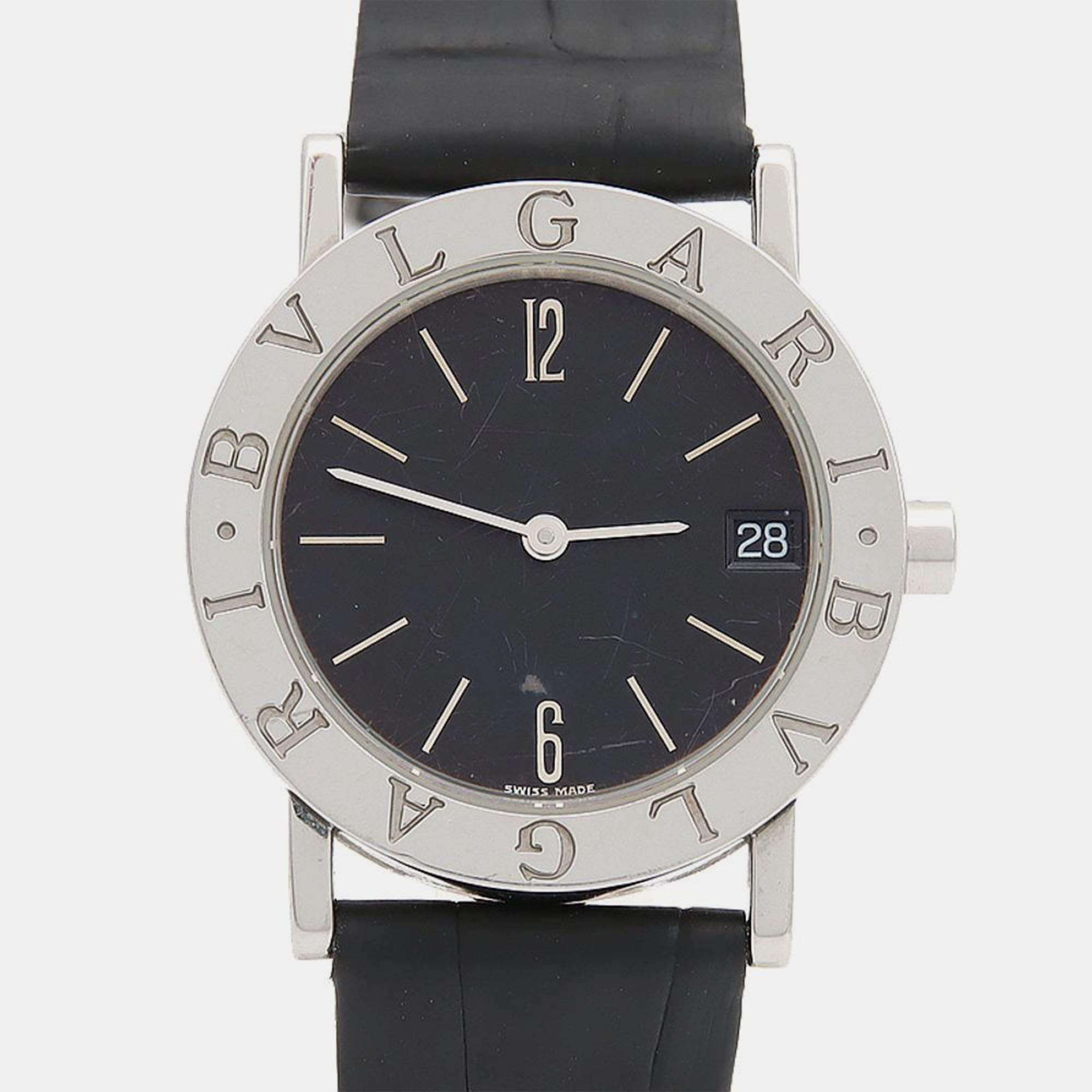 Pre Owned Bvlgari BB BB30SL Quartz Stainless Steel Women's Wristwatch 30 mm