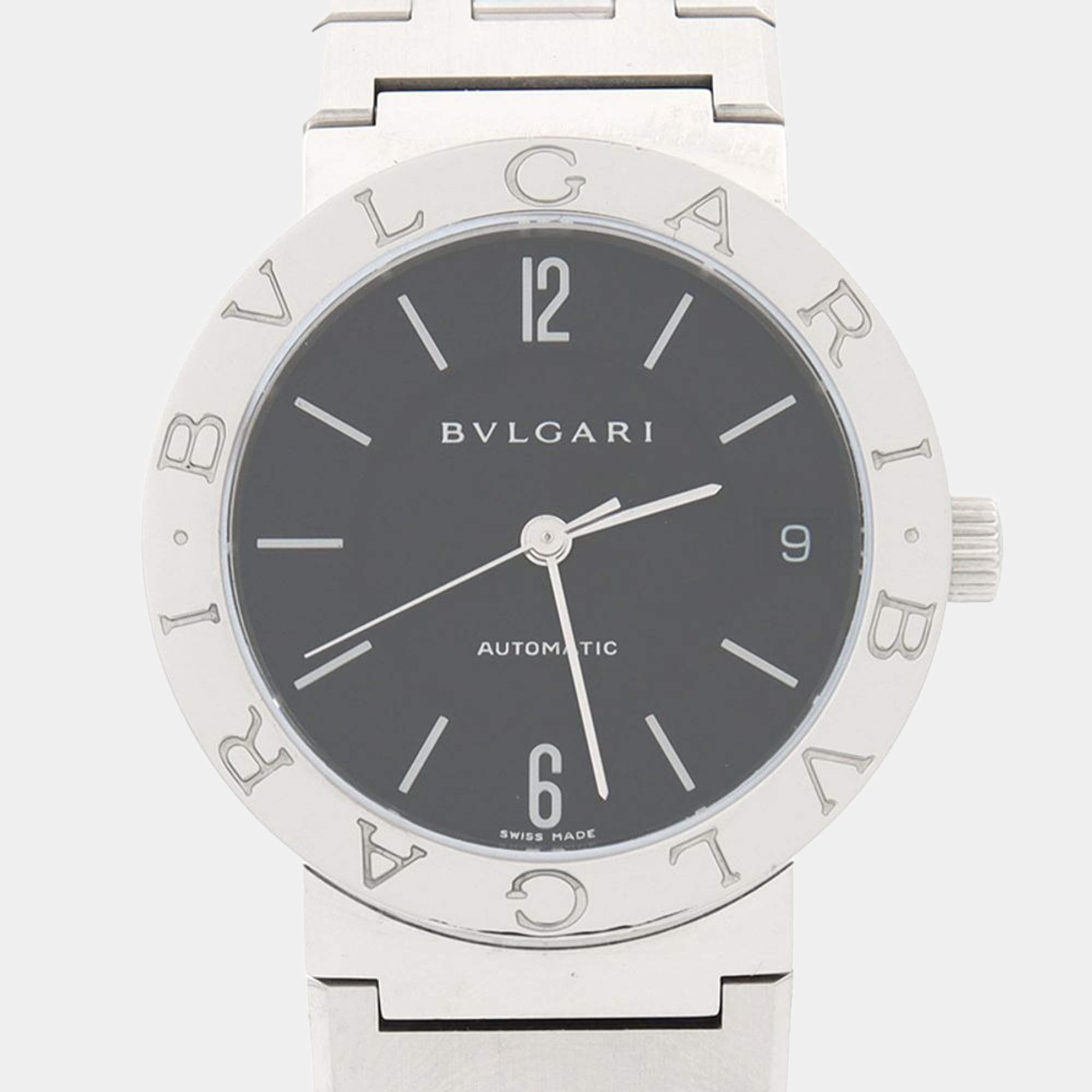Pre Owned Bvlgari BB BB33SS Automatic Stainless Steel Men's Wristwatch 33 mm
