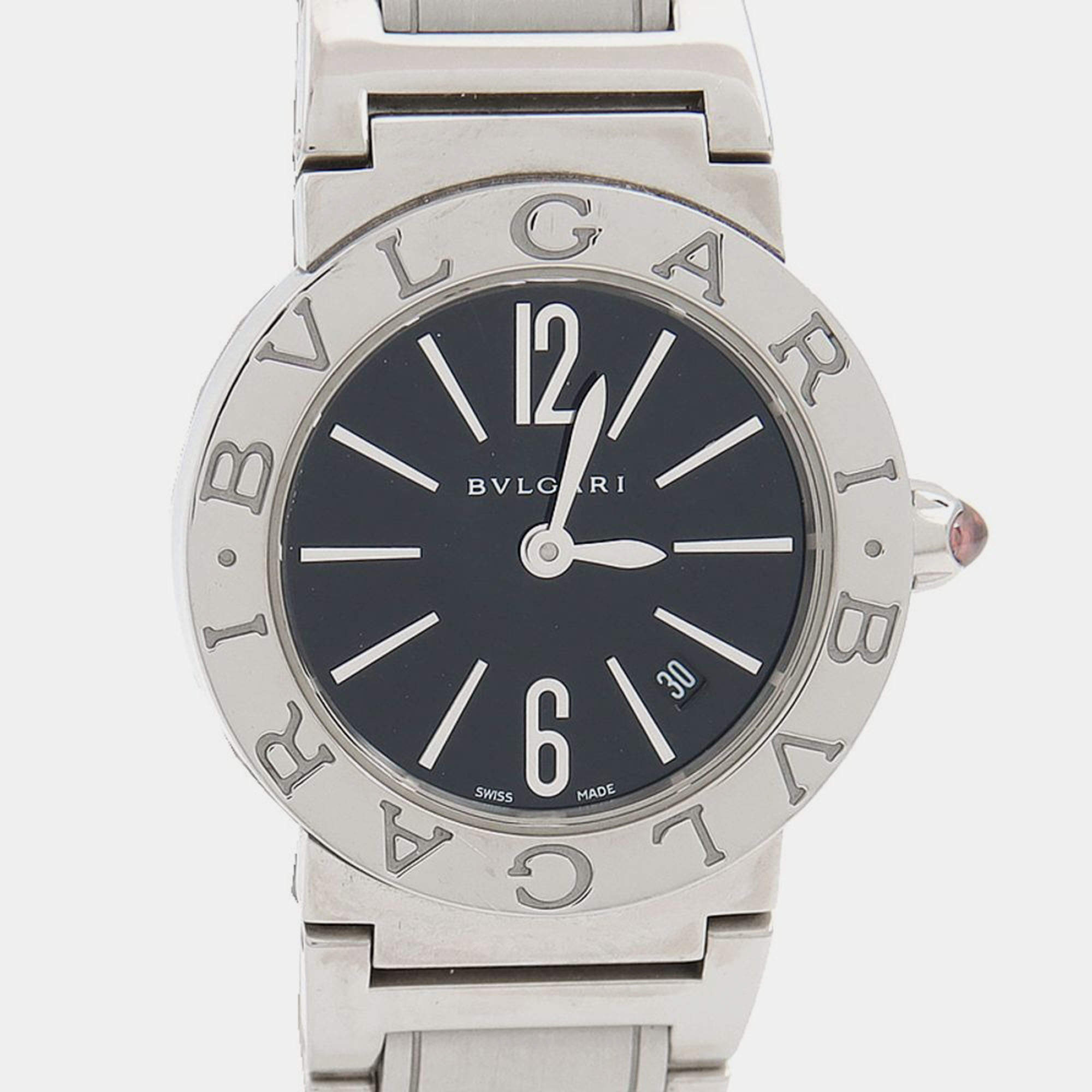 Pre Owned Bvlgari Bvlgari Bvlgari BBL26S Quartz Stainless Steel Women's Wristwatch 26 mm