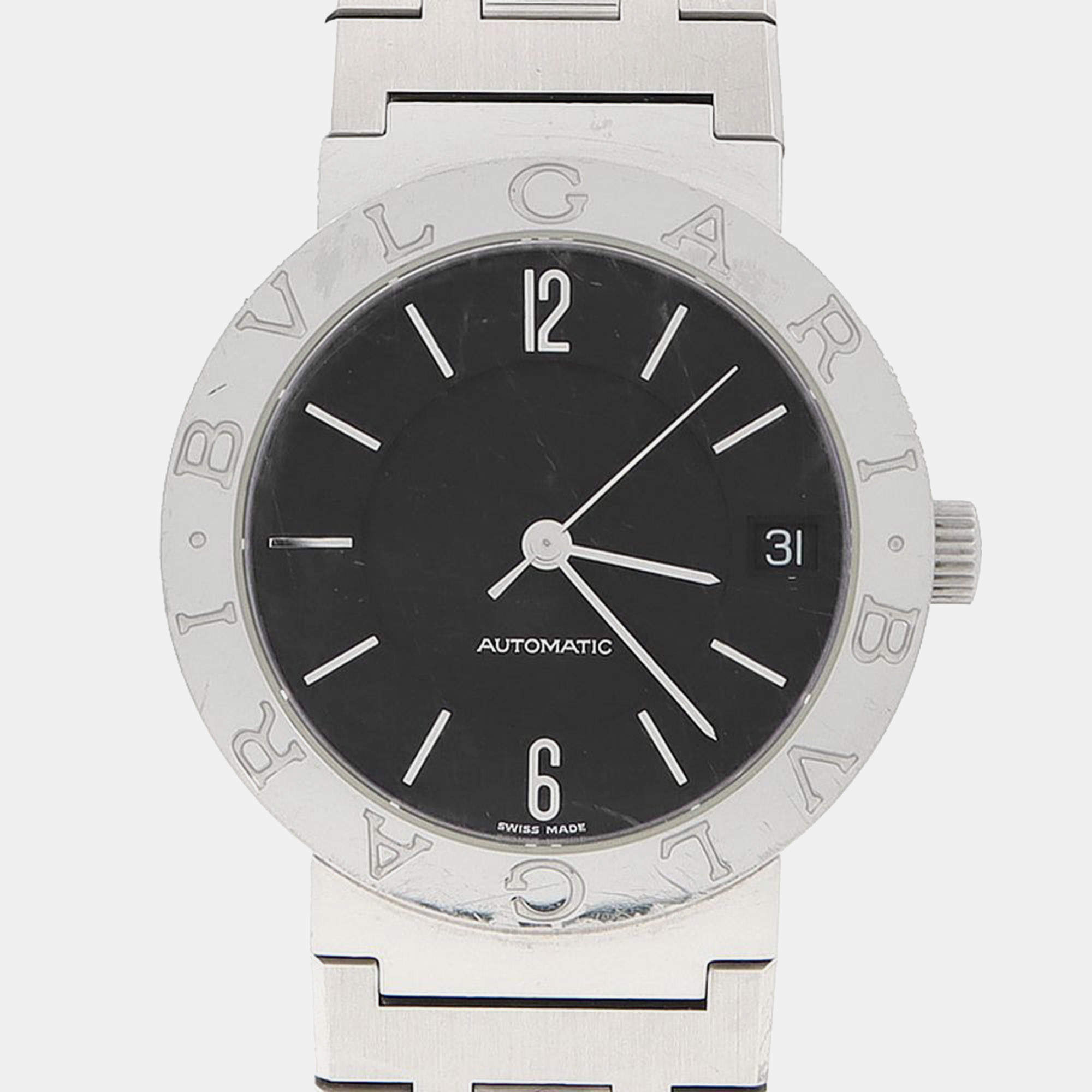 Pre Owned ساعة يد نسائية بلغاري BB33SS تلقائية ستانلس ستيل 33 مم