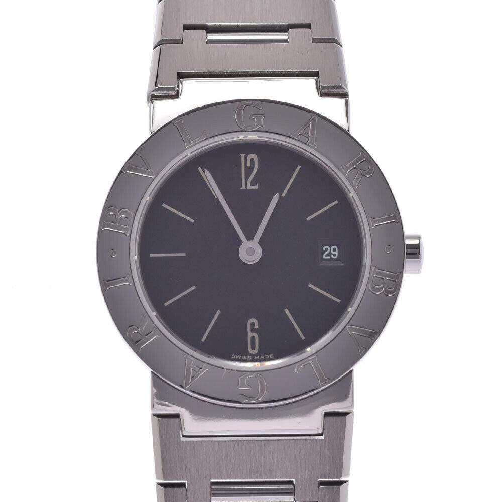 Pre Owned Bvlgari Black Stainless Steel Bvlgari BB26SS Women's Wristwatch 26 MM