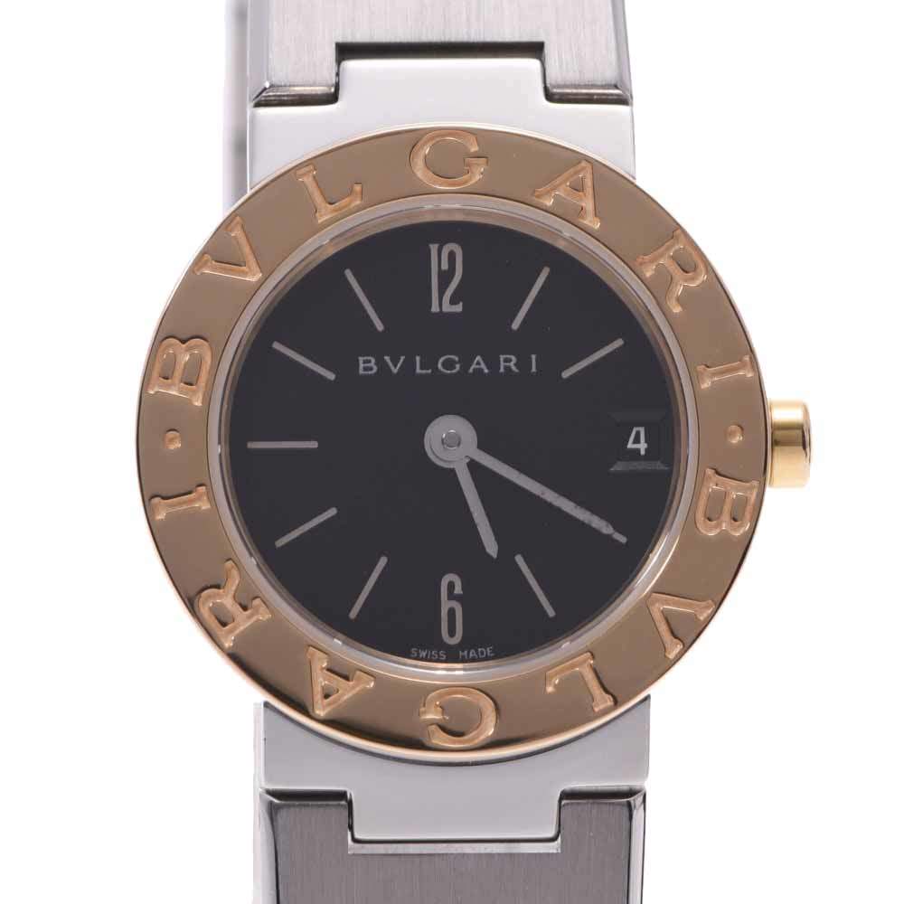 Pre Owned Bvlgari Black 18K Yellow Gold and Stainless Steel Bvlgari Bvlgari BB23SG Women's Wristwatch 23MM