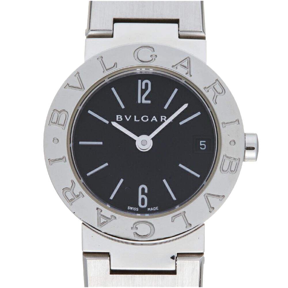 Bvlgari Black Stainless Steel BB23SS Women's Wristwatch 23 MM
