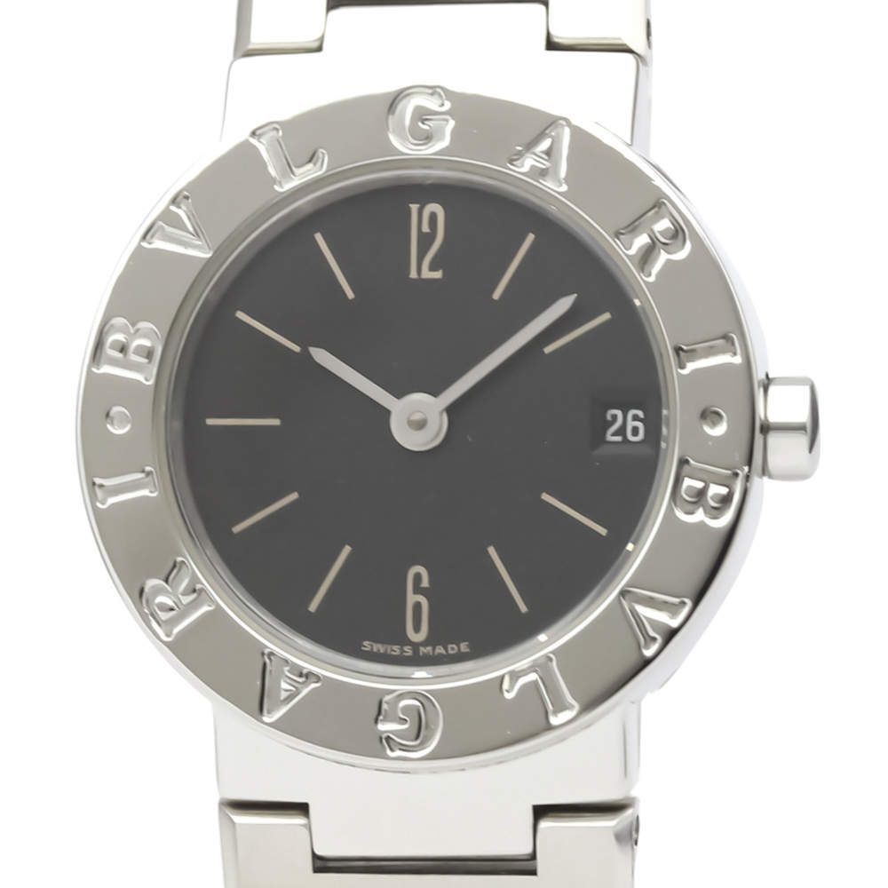 Bvlgari Black Stainless Steel Bvlgari Bvlgari BB23SS Women's Wristwatch 23 MM