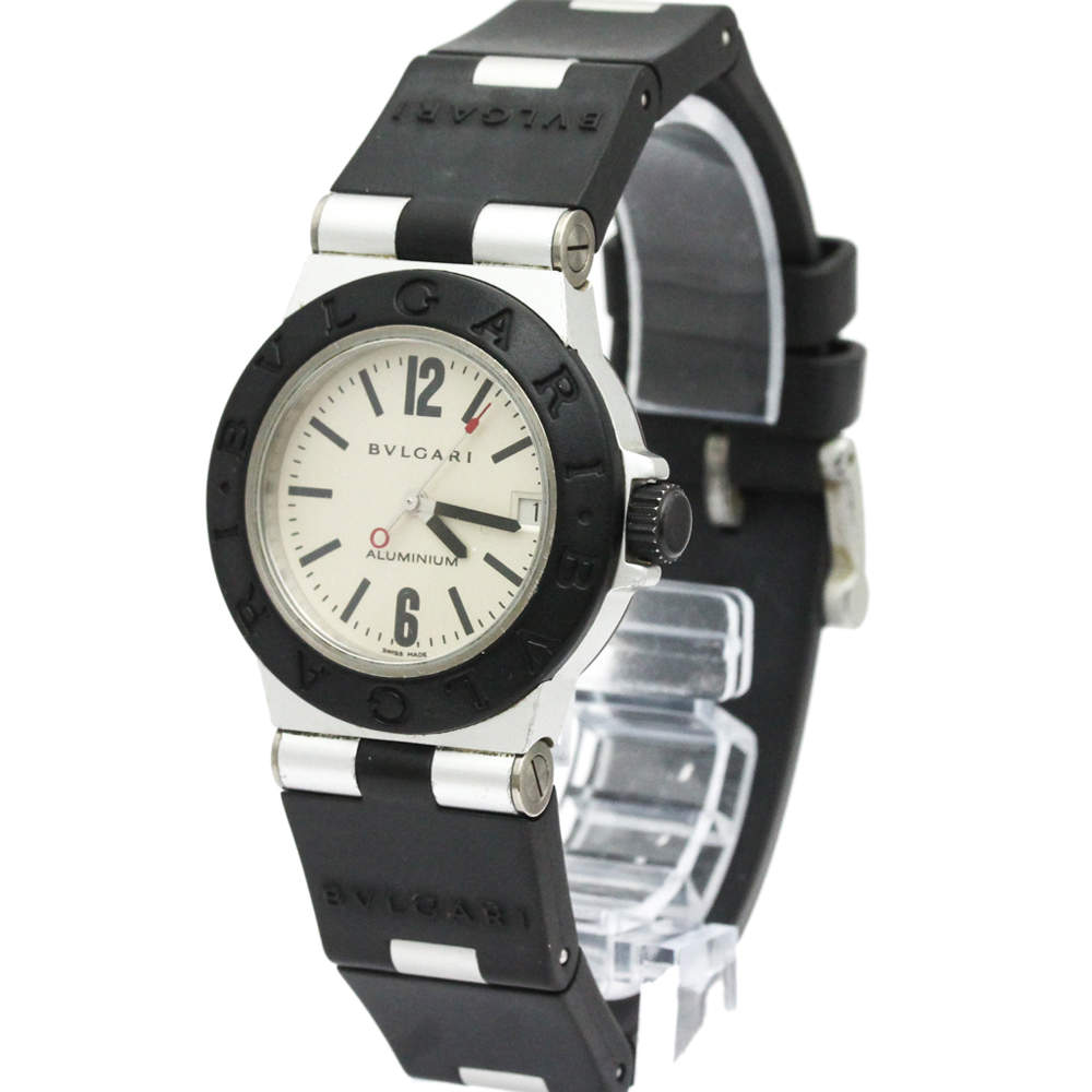 Pre Owned Bvlgari Silver  Aluminum Quartz AL32TA Women's Wristwatch 32 MM