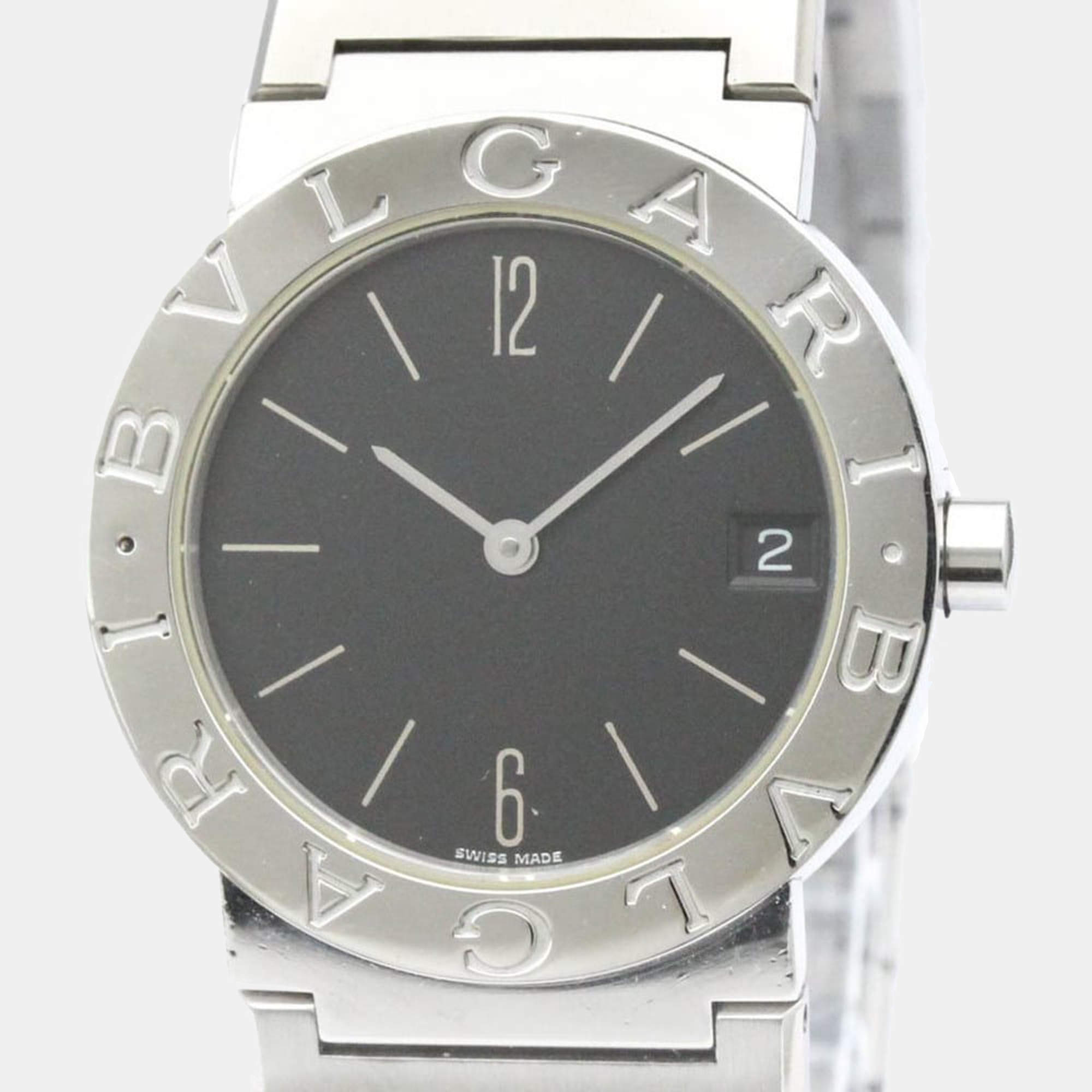 Bvlgari Black Stainless Steel Bvlgari Bvlgari BB30SS Women's Wristwatch 30 mm