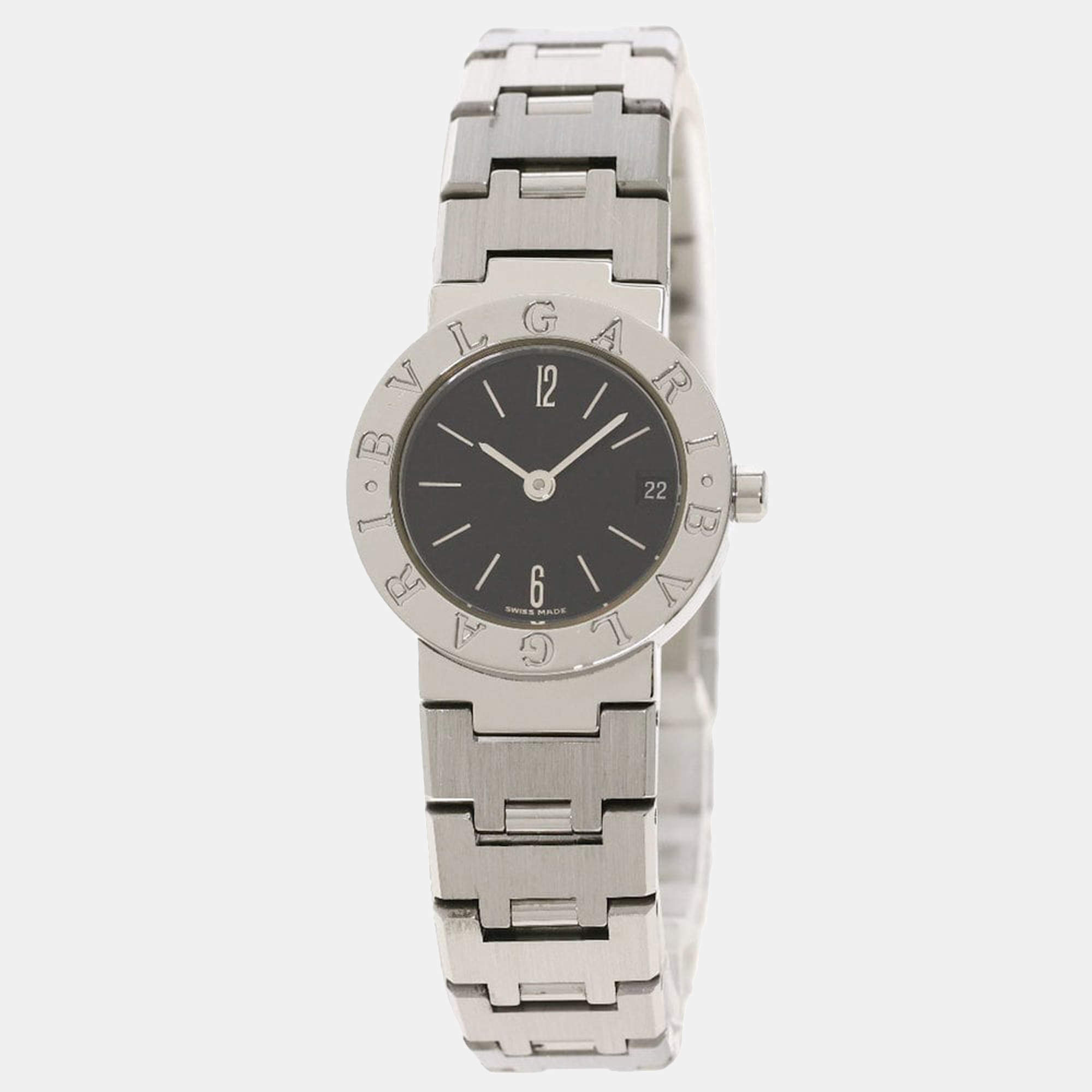 Bvlgari Black Stainless Steel Bvlgari Bvlgari BB23SSD Women's Wristwatch 23  mm