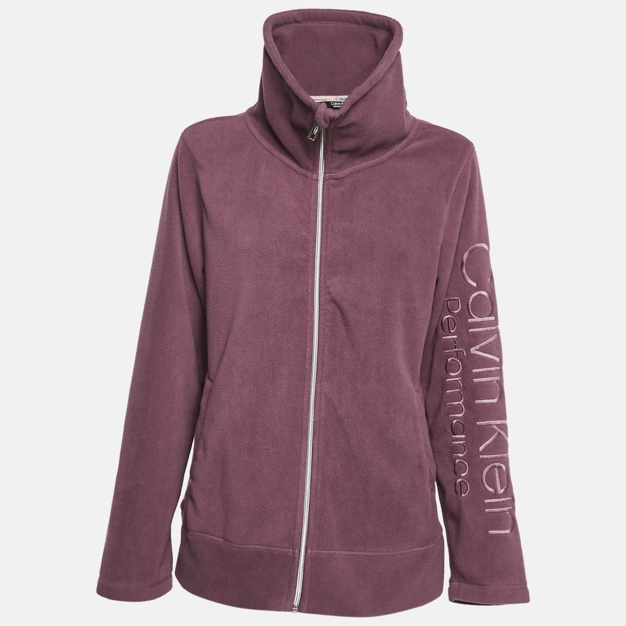 Calvin Klein Light Purple Synthetic Fleece Performance Jacket XL