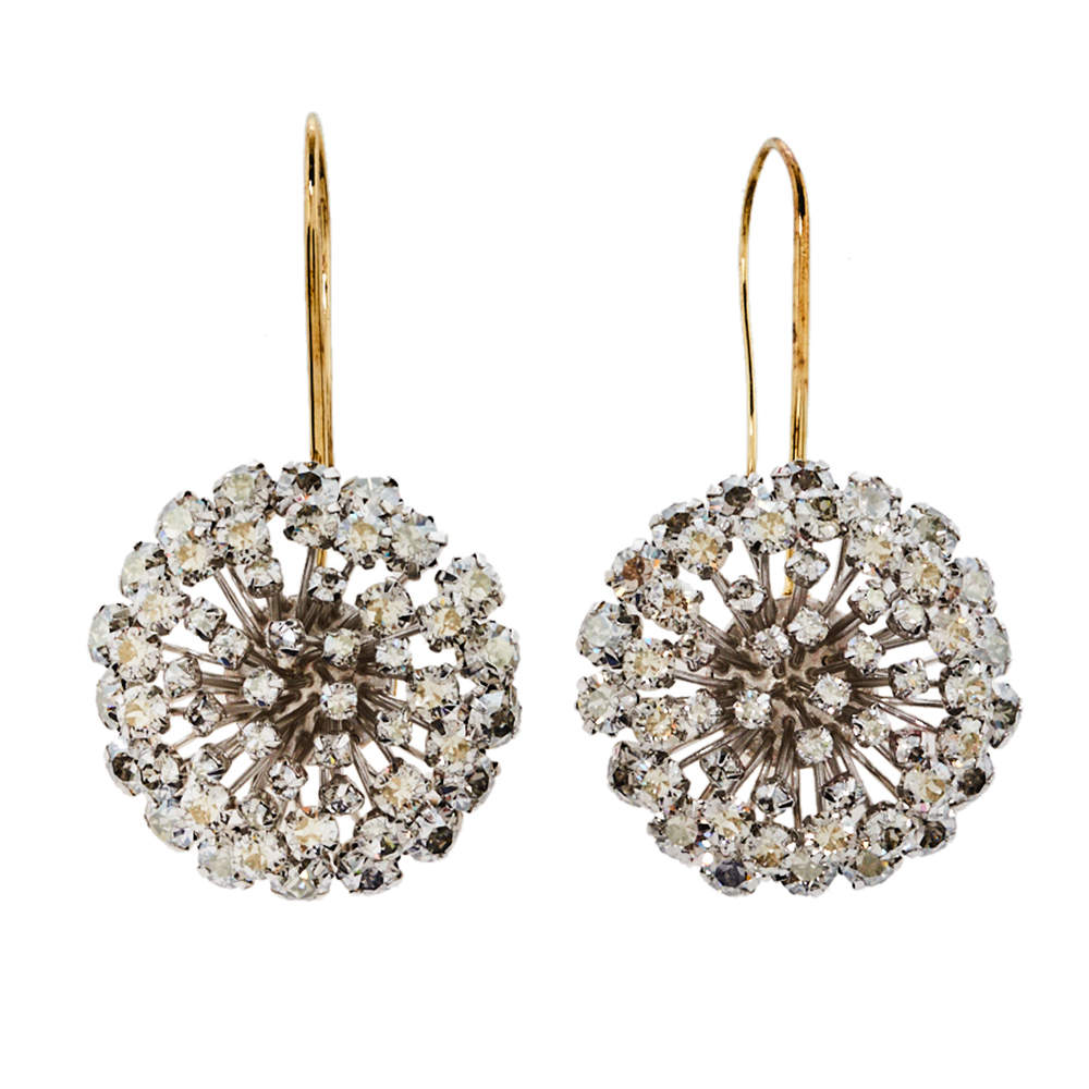 Carolina Herrera Crystal Dandelion Drop Hook Earrings Carolina Herrera ...