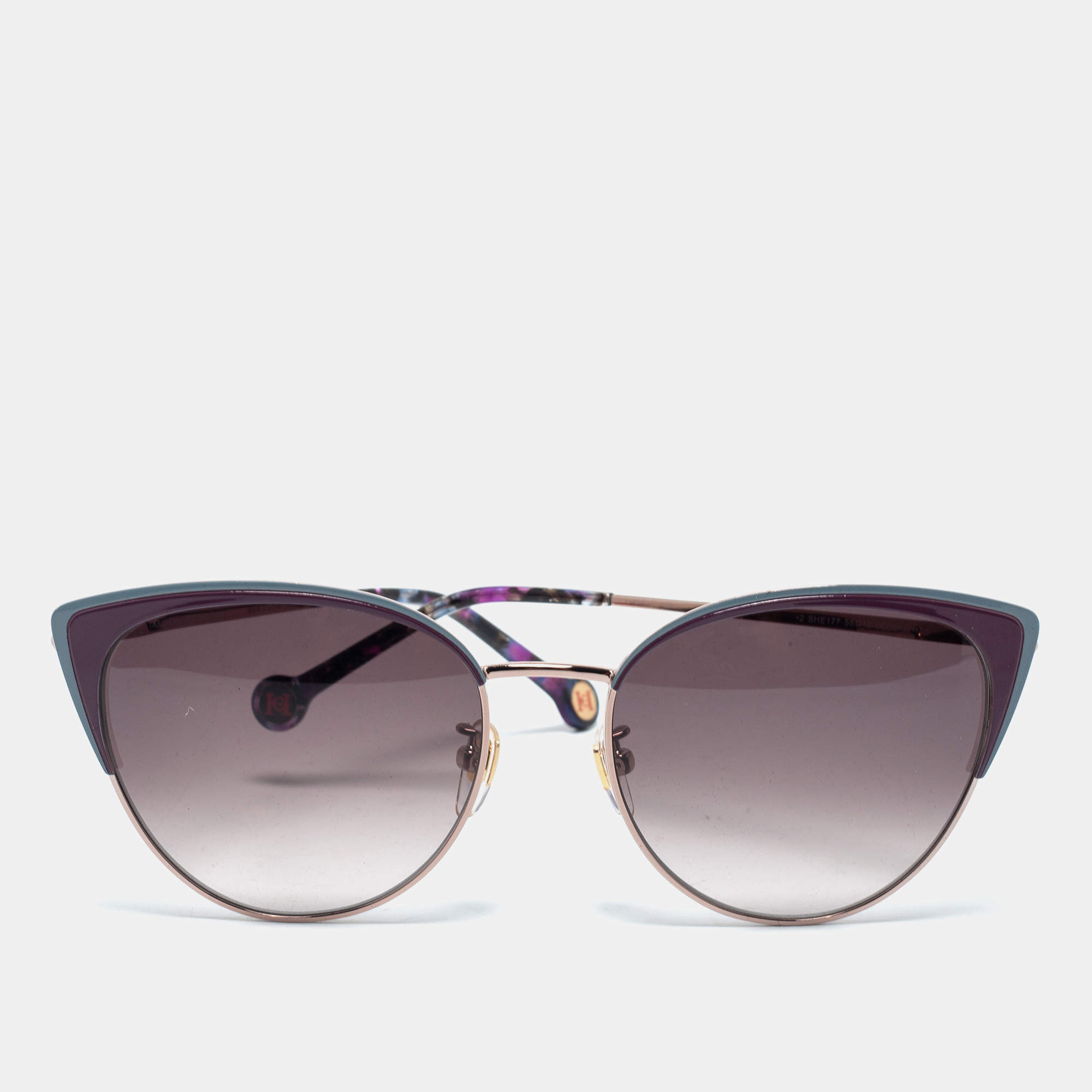 Carolina Herrera Bicolor / Grey Gradient SHE177 Cat-Eye Sunglasses