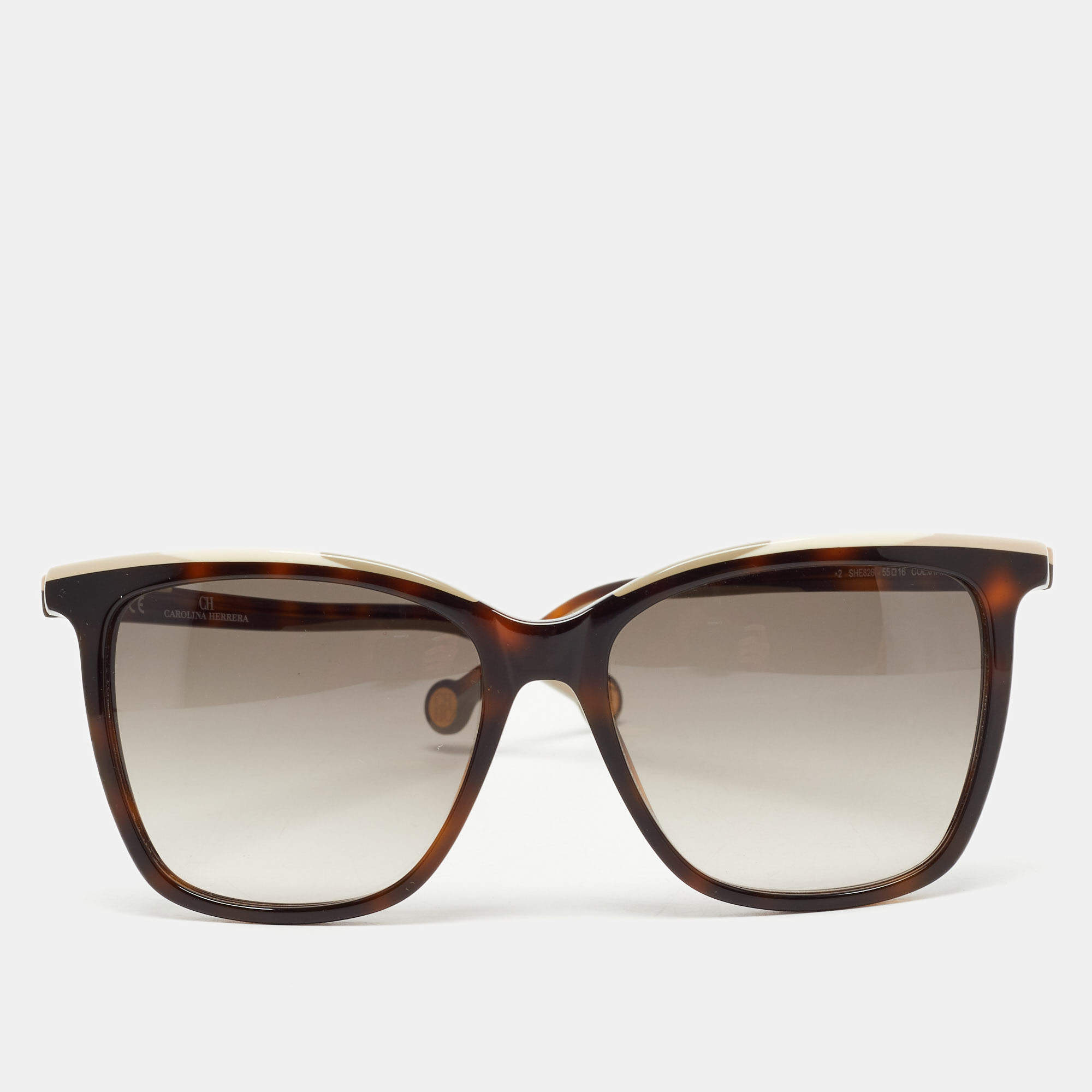 Carolina Herrera Brown SHE826 Gradient Sunglasses