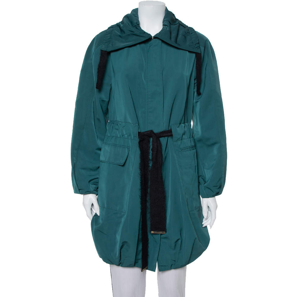 carolina herrera green coat