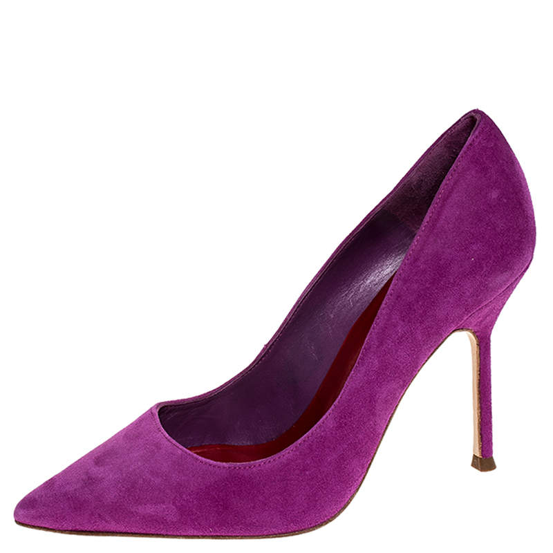 Carolina Herrera Pink Suede Pointed Toe Pumps Size 36 Carolina Herrera ...