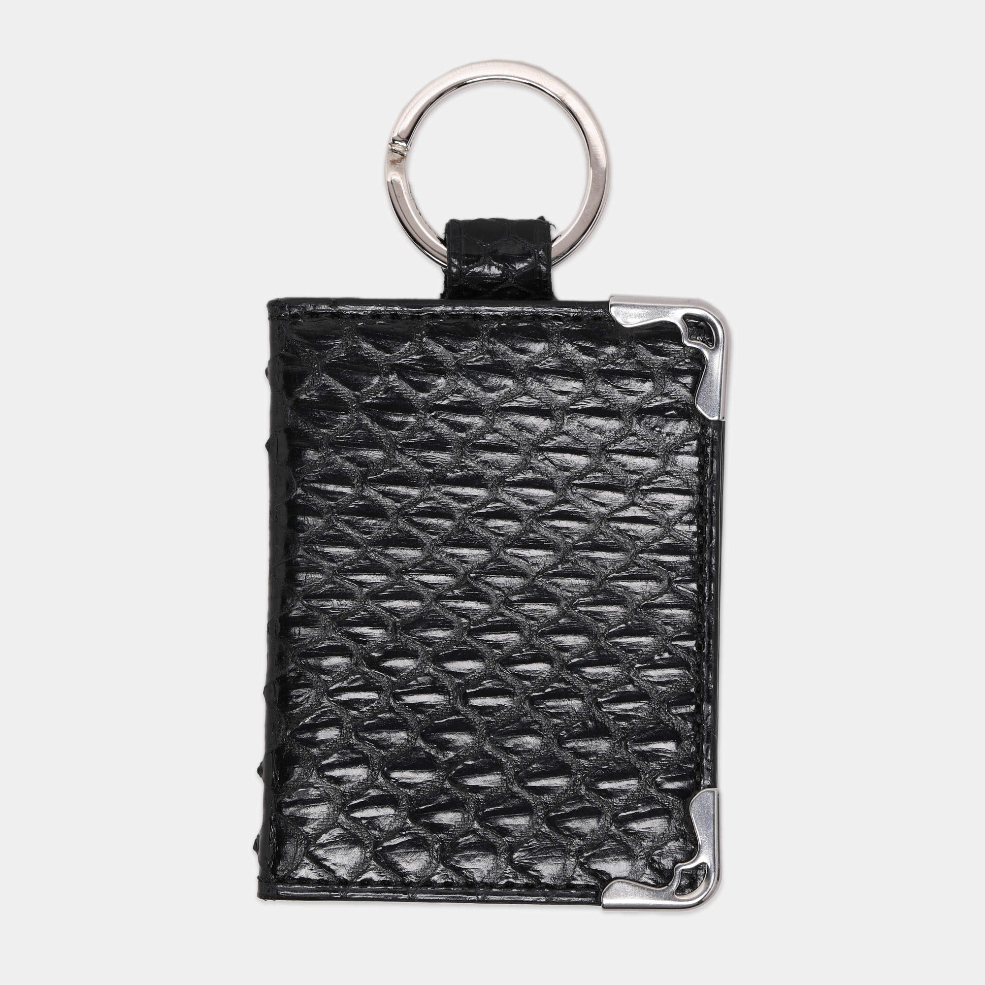 Cartier Black Python Photo Holder Keychain