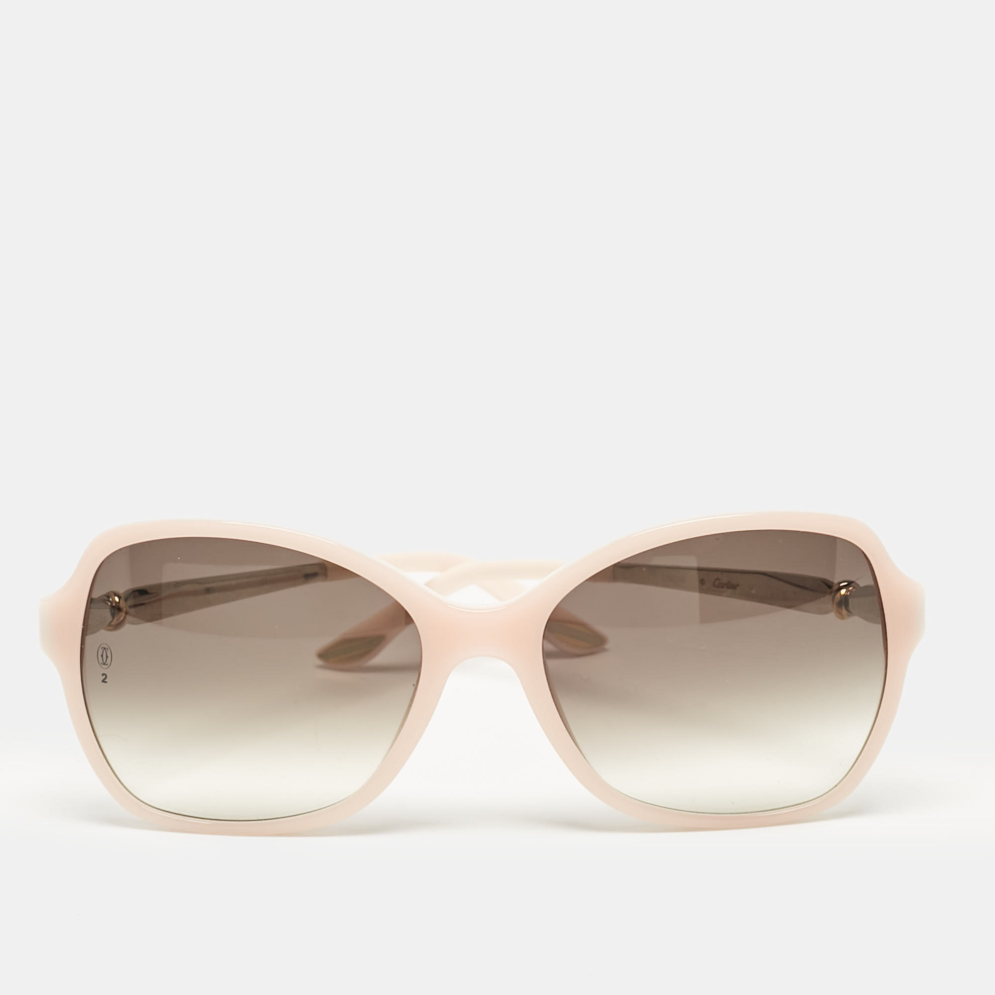 Cartier Pink/Grey Gradient Lady Trinity Emma Square Sunglasses