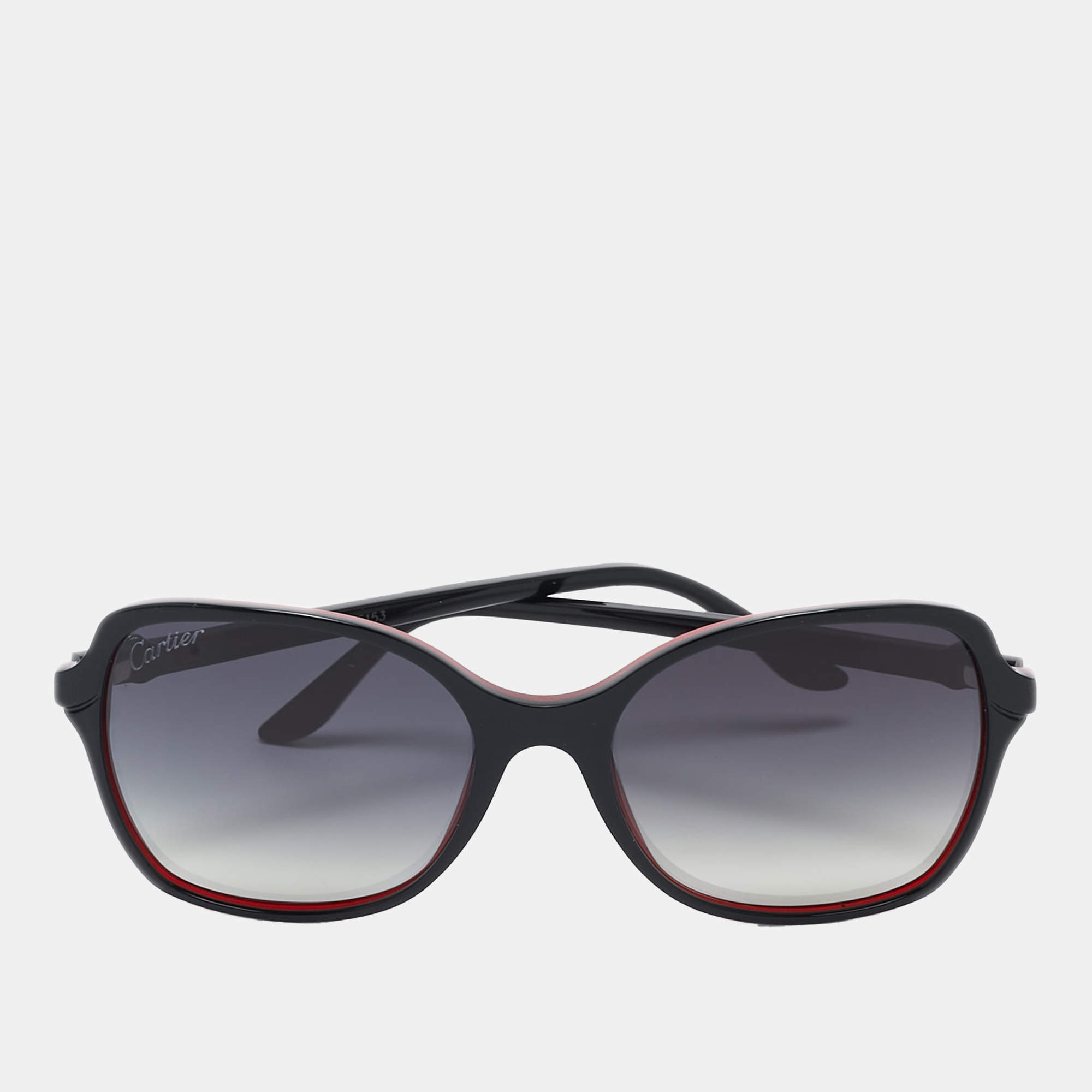Cartier Black/Red Gradient  K015153 Square Sunglasses