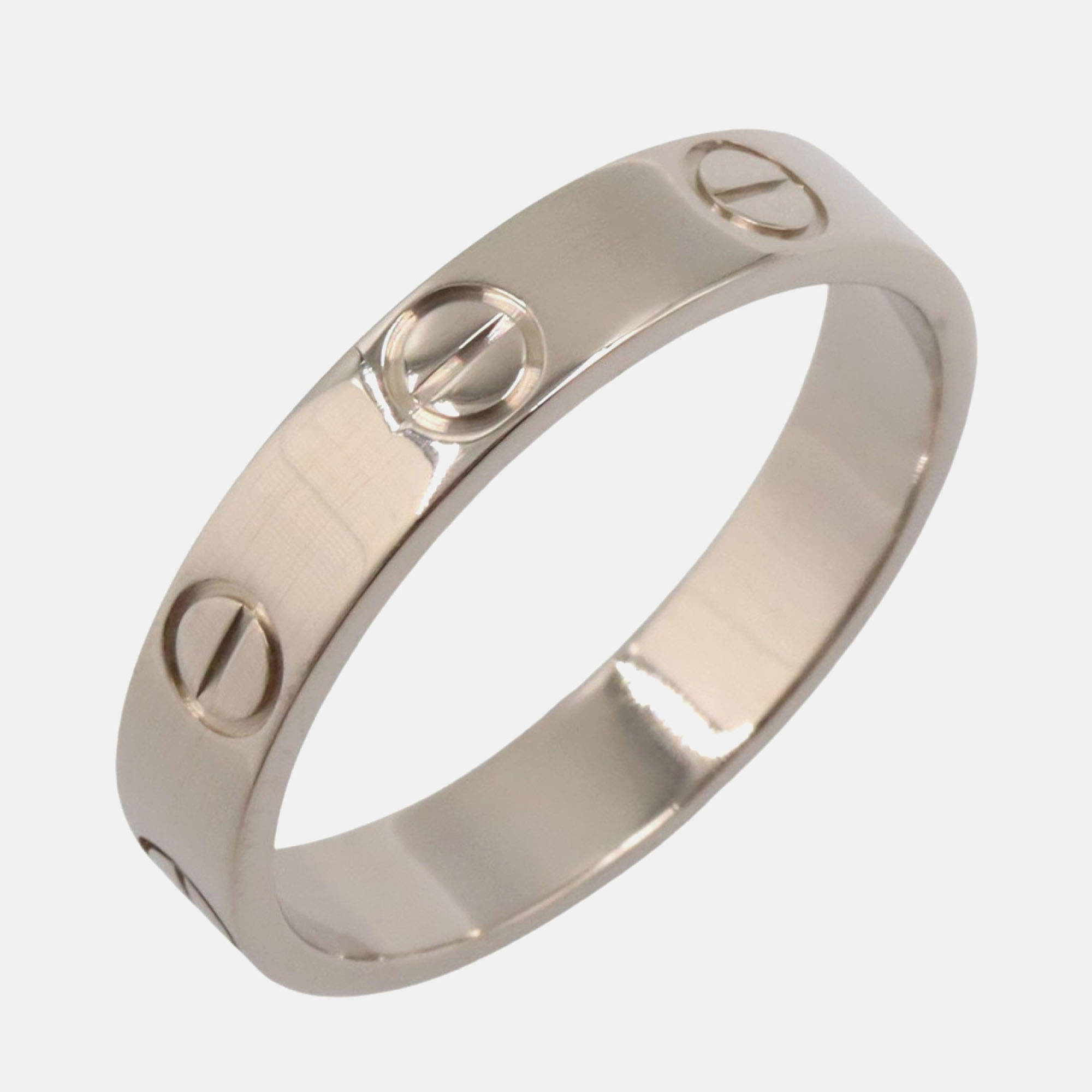 Pre Owned Cartier Love 18K White Gold Ring EU 51