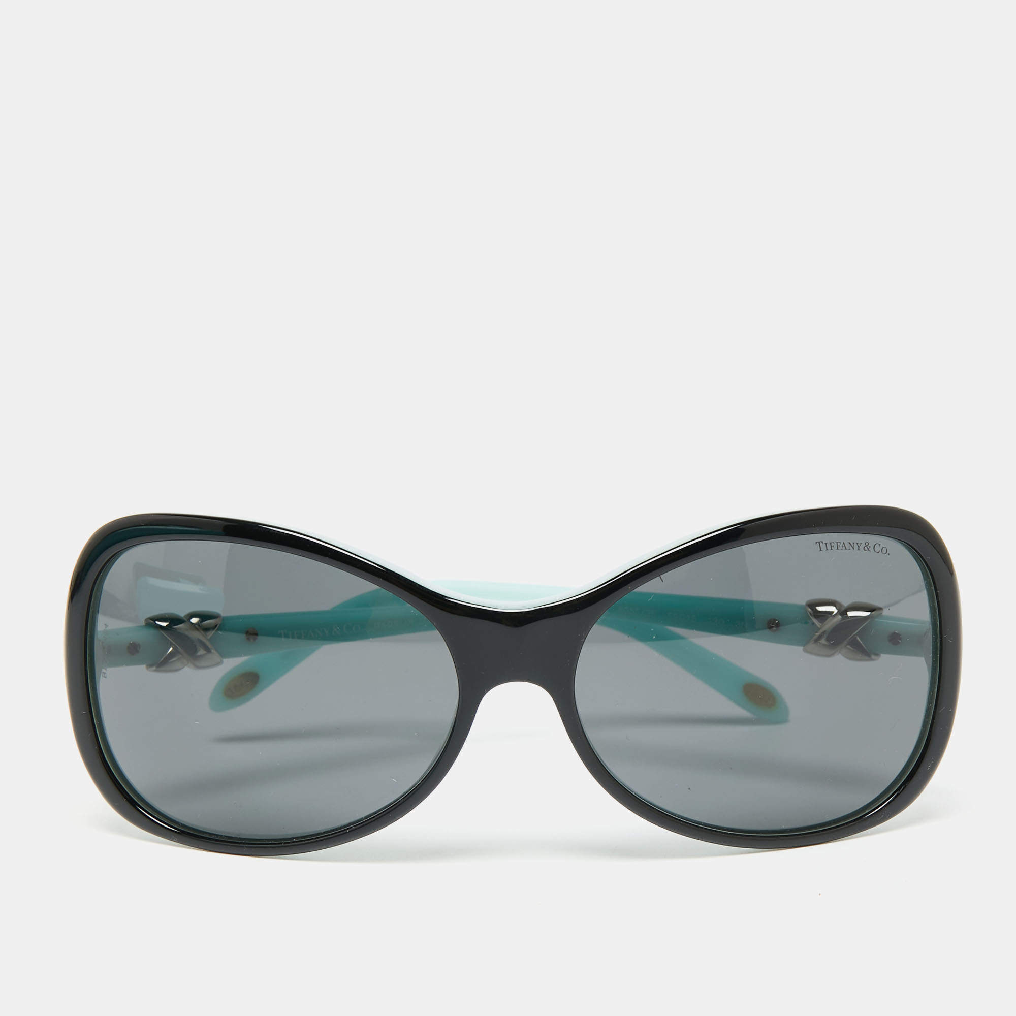 Pre Owned Tiffany & Co. Blue TF4024 Oversized Sunglasses