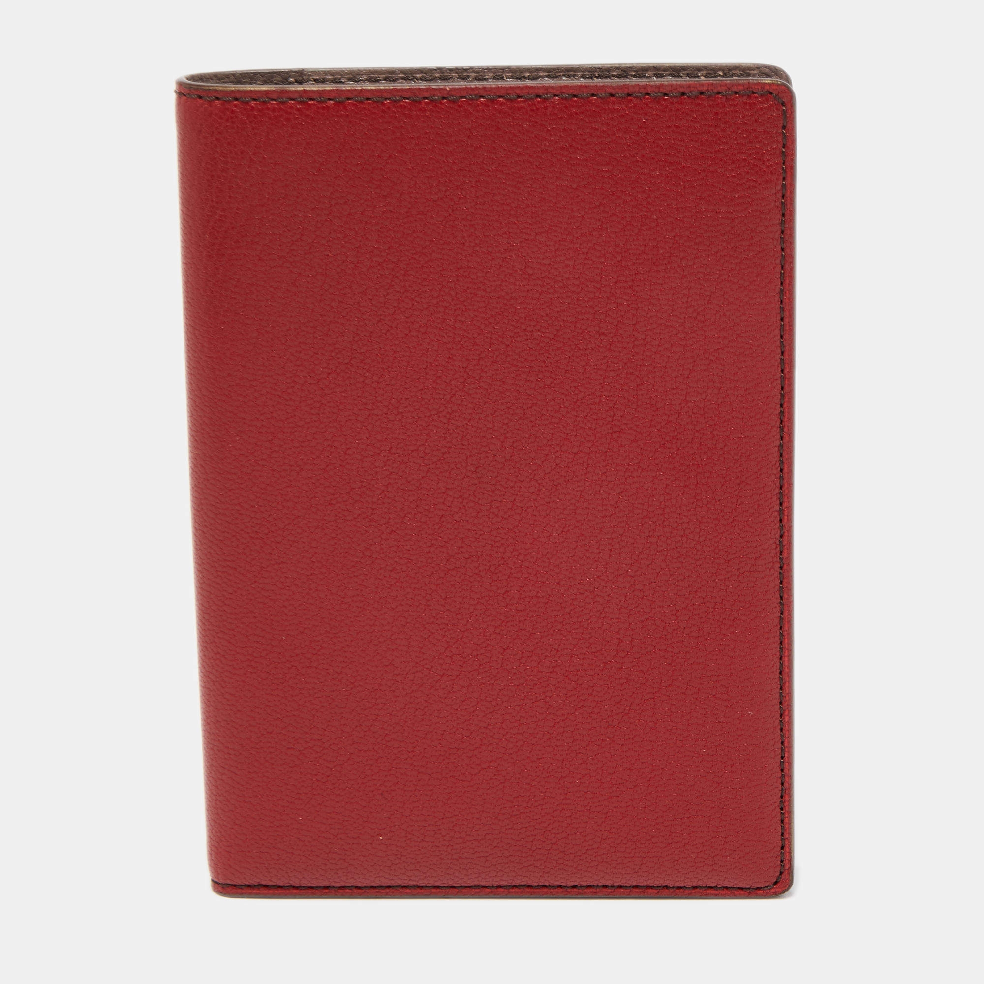 Pre Owned Cartier Red Leather Passport Holder