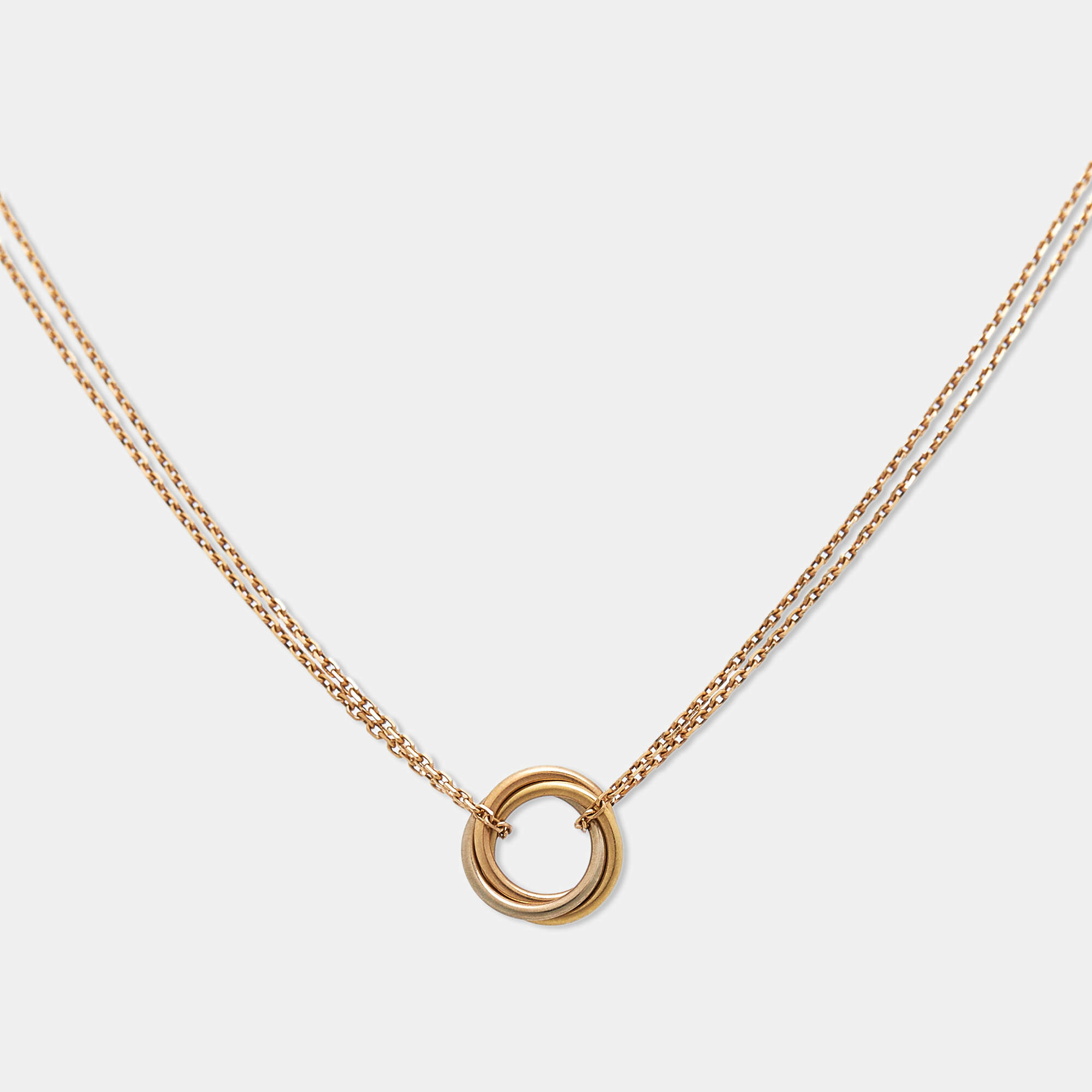 Pre Owned Cartier Trinity 18k Three Tone Gold Necklace