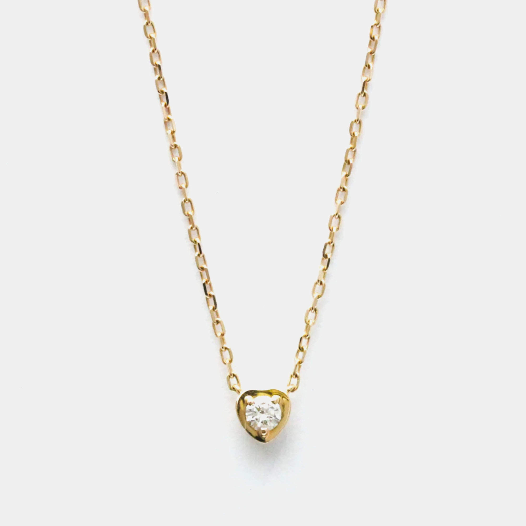 Pre Owned Cartier 18K Yellow Gold and Diamond Diamants Légers Pendant Necklace