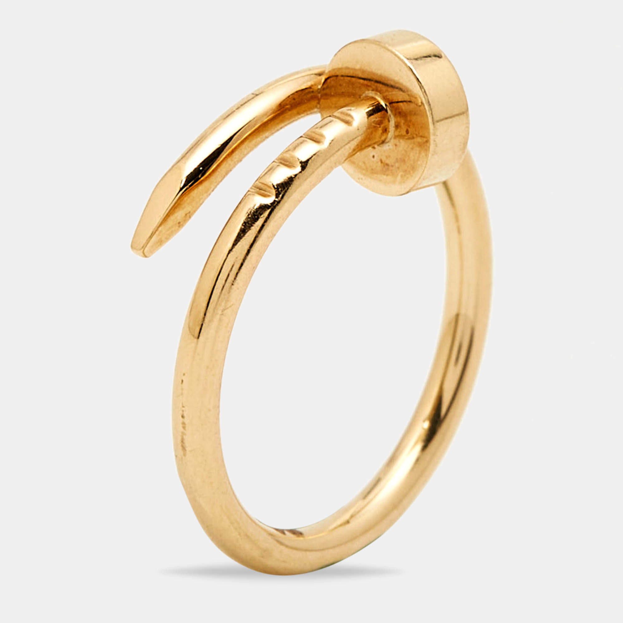 Pre Owned Cartier Juste Un Clou 18k Yellow Gold Small Model Ring Size 47