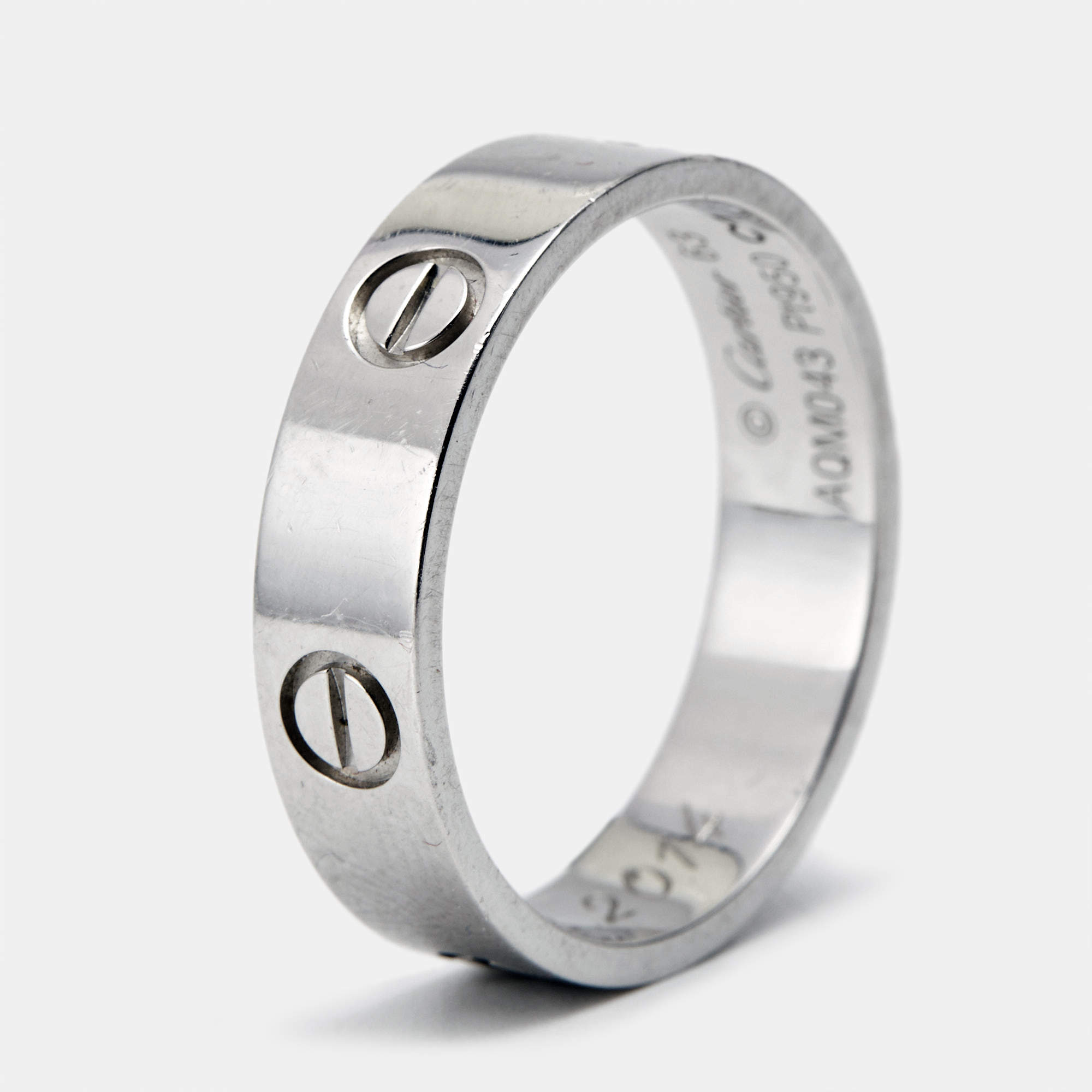 Cartier Love Platinum Ring Size 63