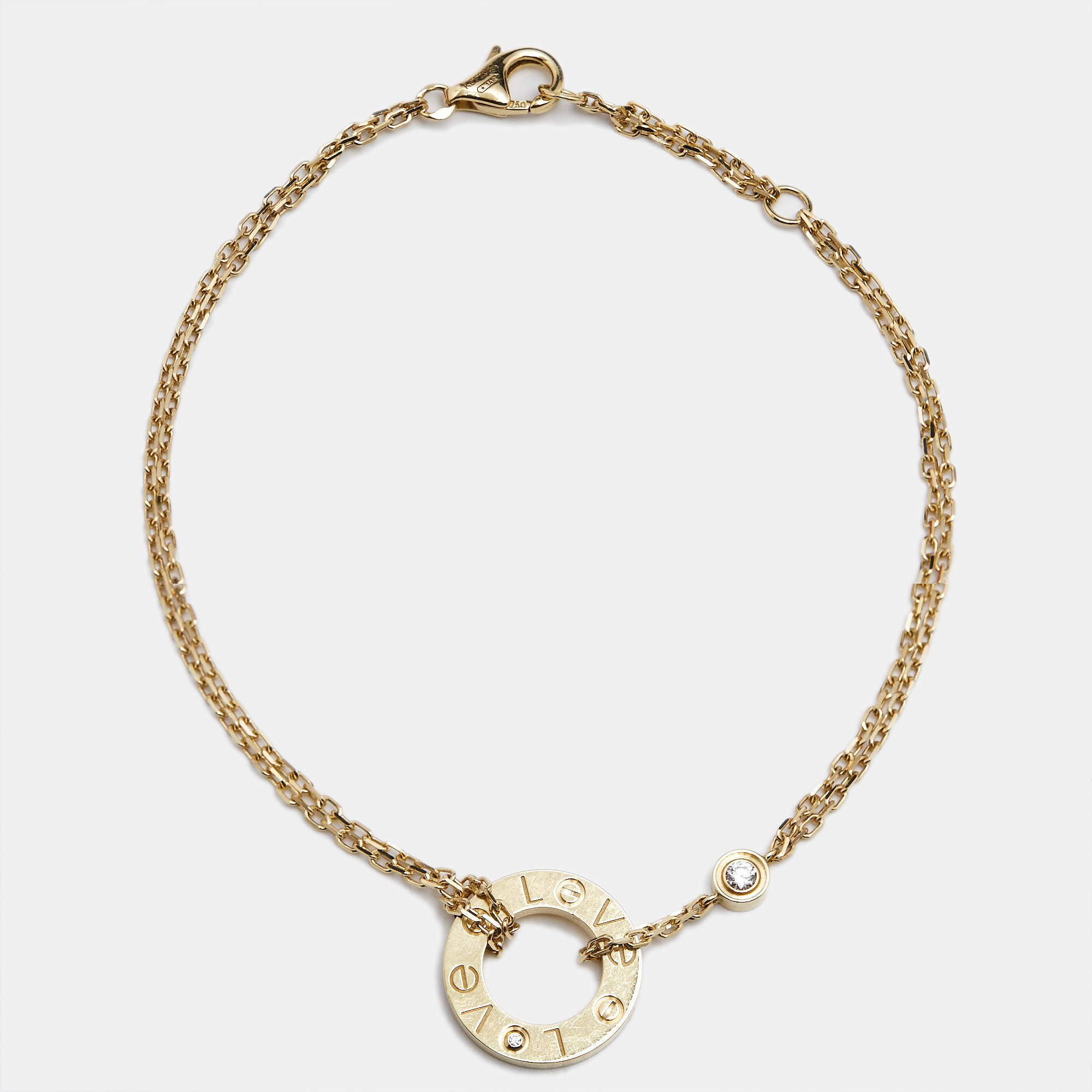 Cartier Love Diamonds 18k Yellow Gold Bracelet