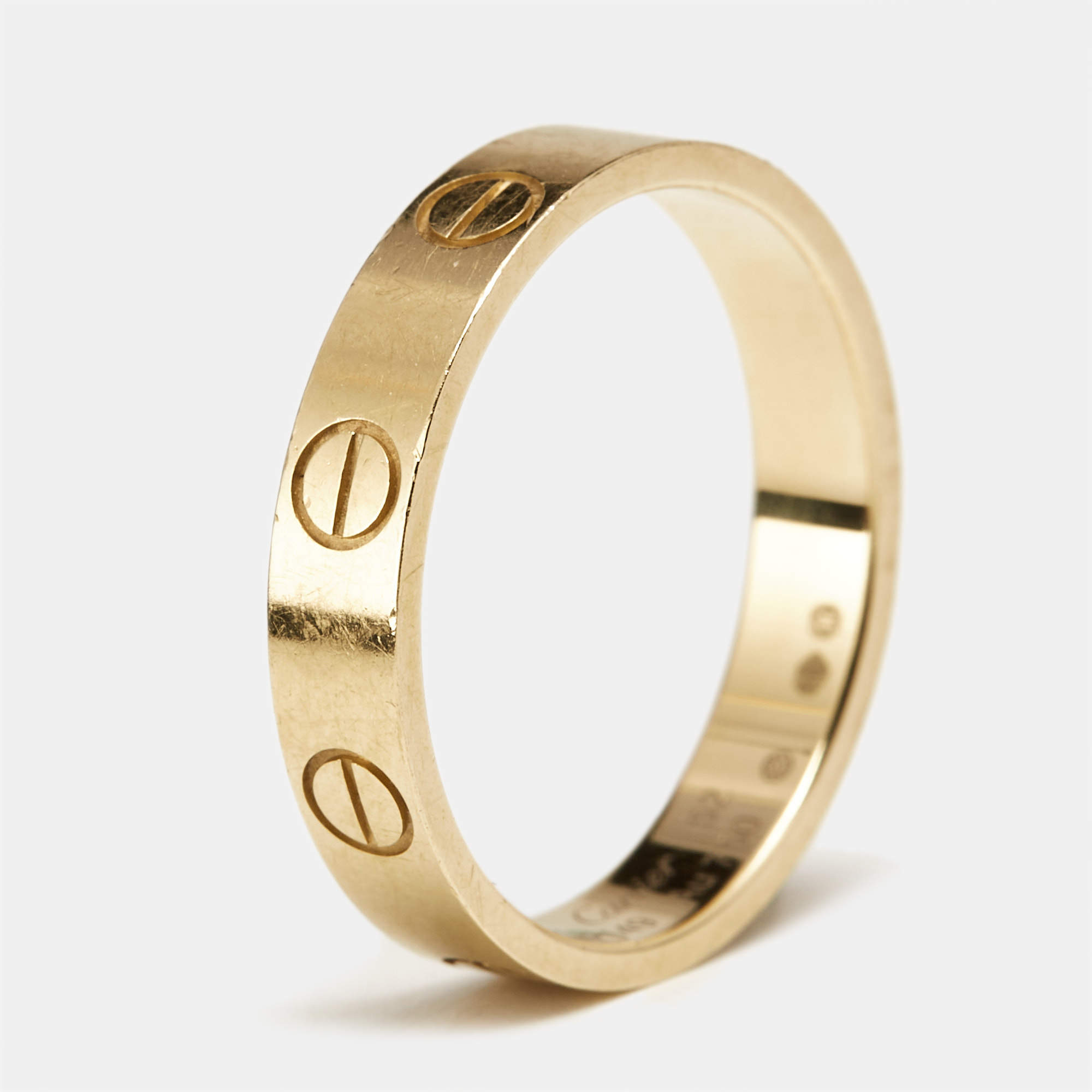 Cartier Love 18k Yellow Gold Wedding Band Ring Size 52