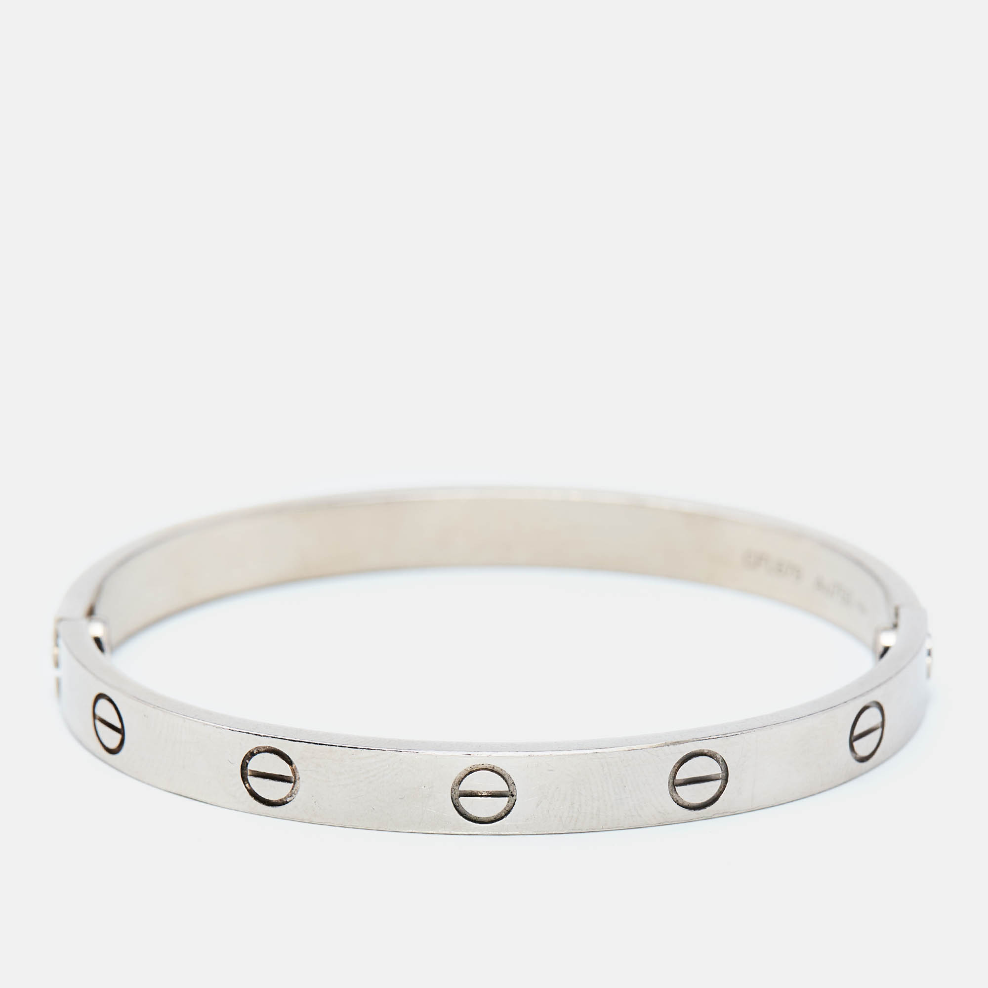 Cartier Love 18k White Gold Bracelet 17