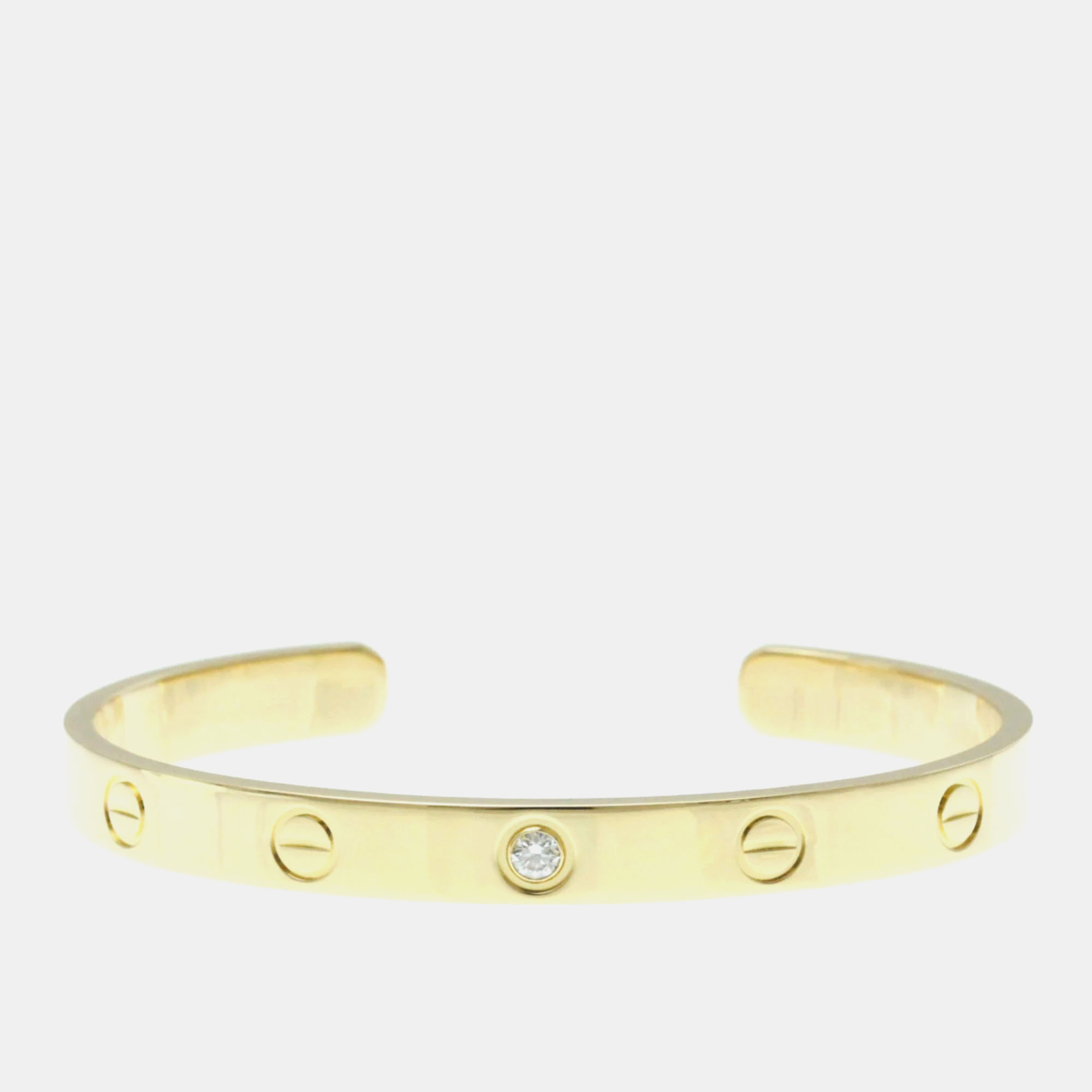 Pre Owned Cartier 18K Yellow Gold and Diamond Love Bracelet