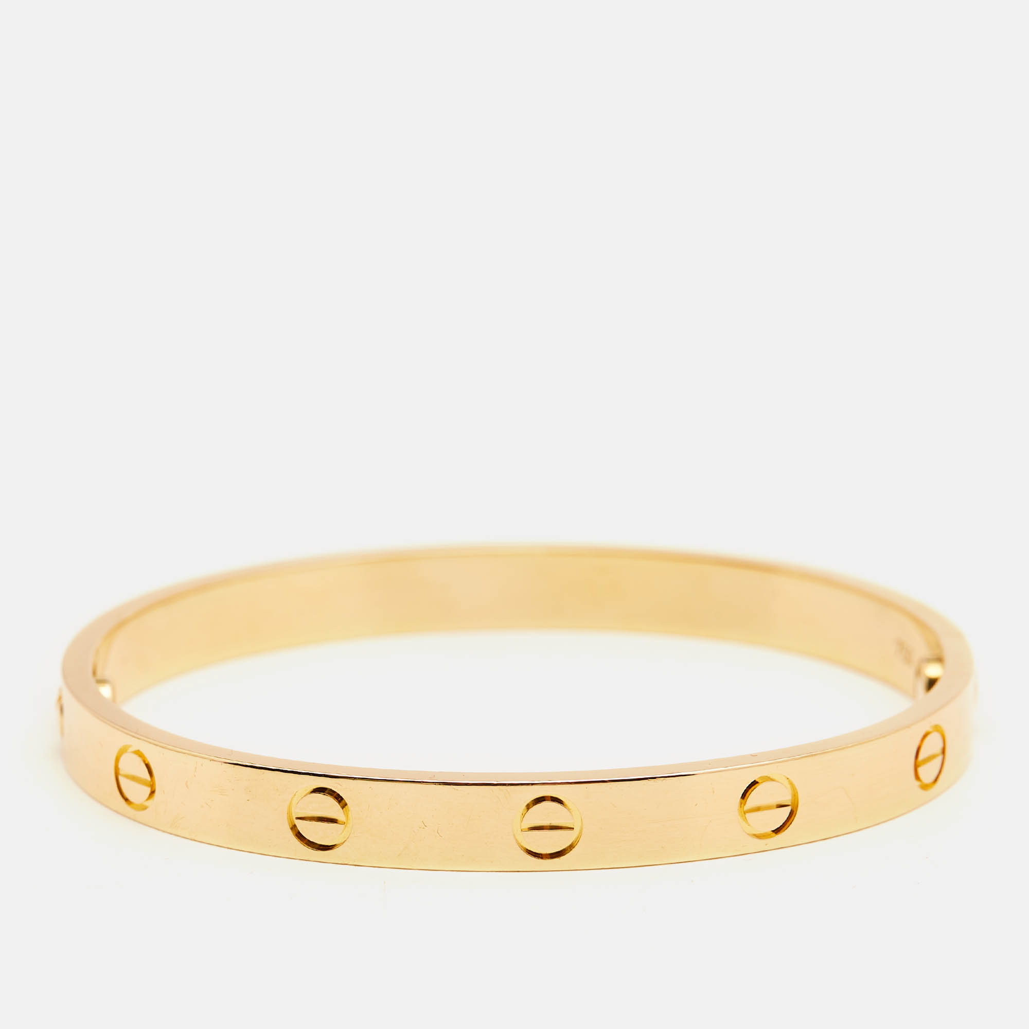 Pre Owned Cartier Love 18k Yellow Gold Bracelet 17