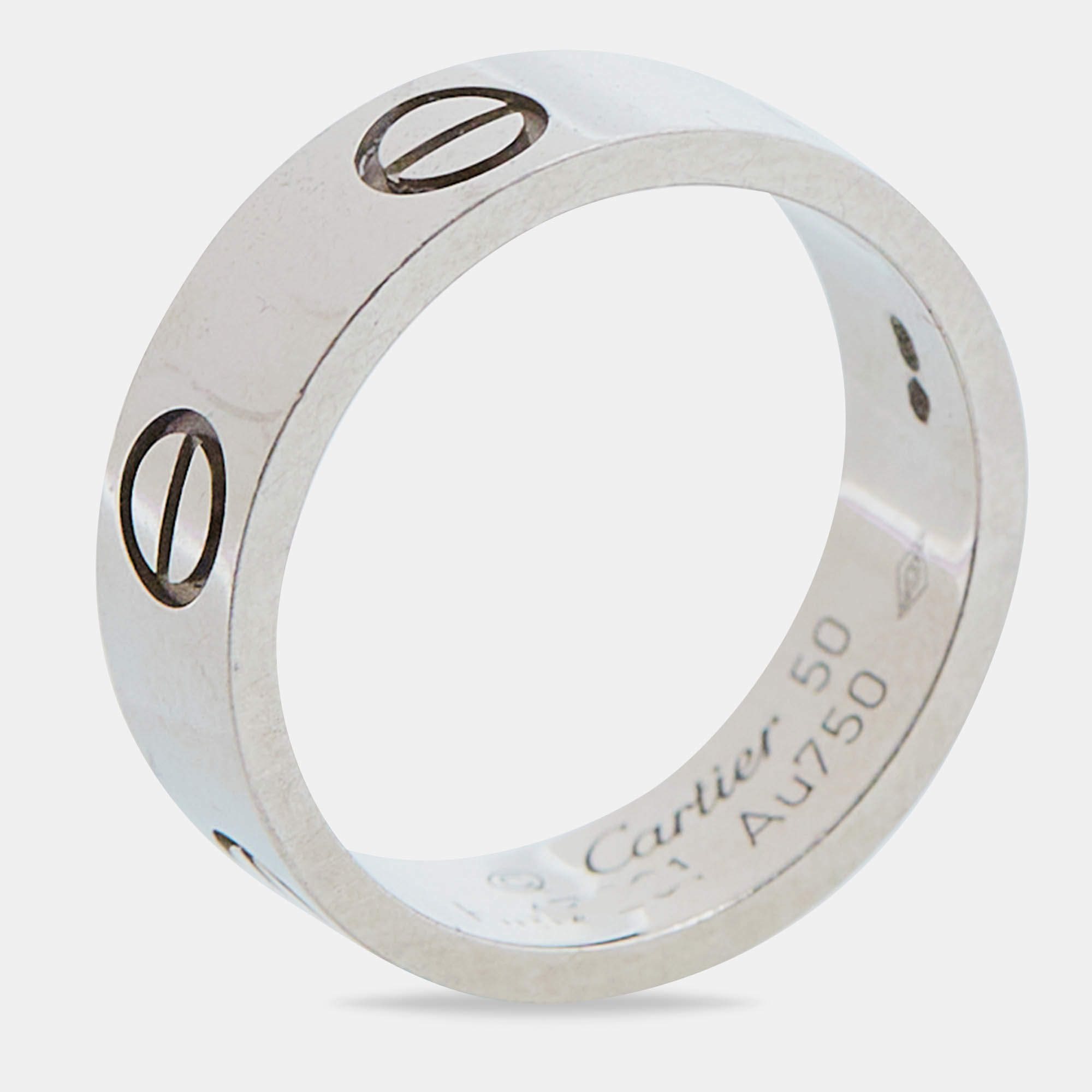 Cartier Love 18k White Gold Ring Size 50
